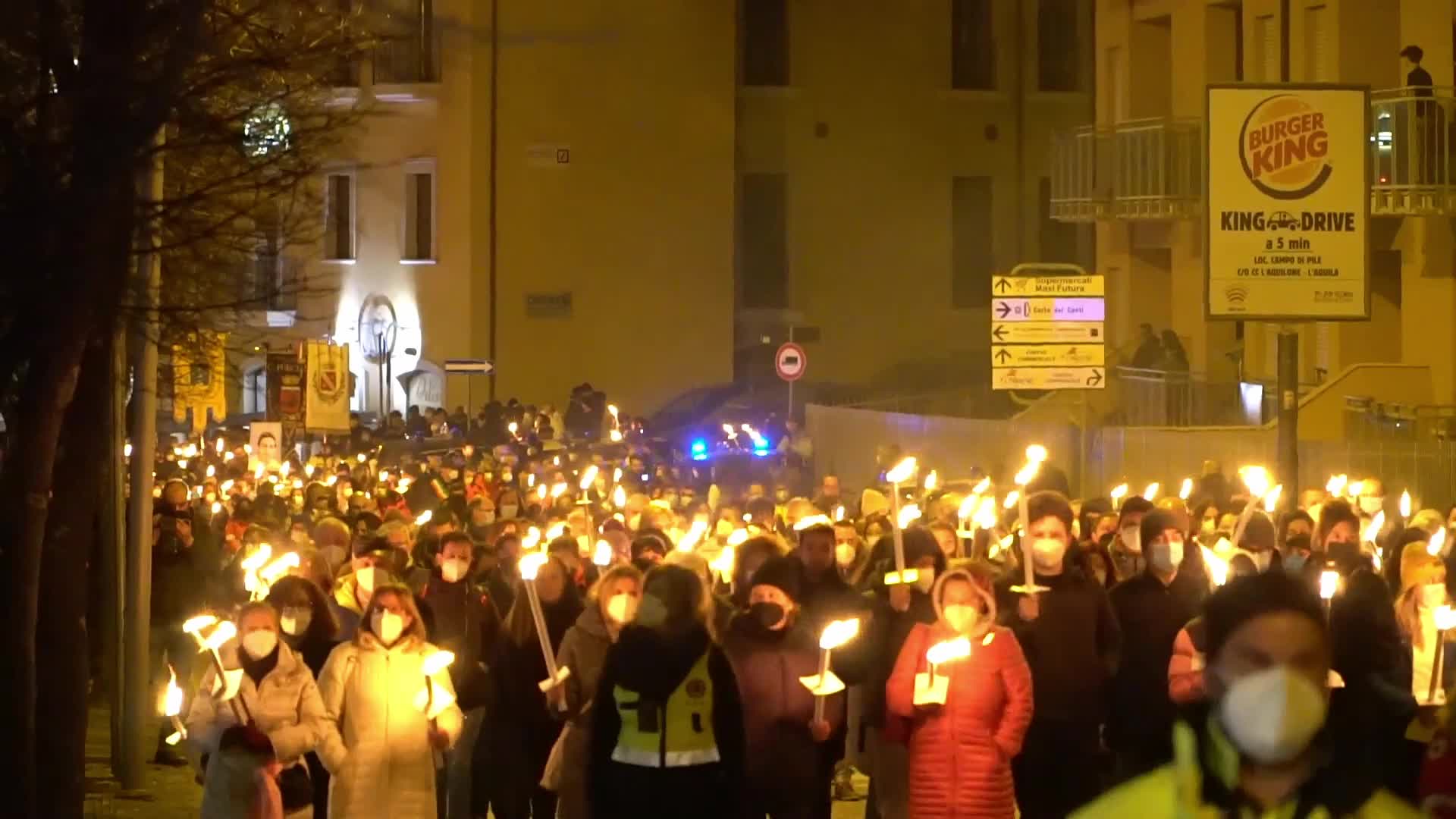 Earthquake commemoration in L'Aquila, Italy 