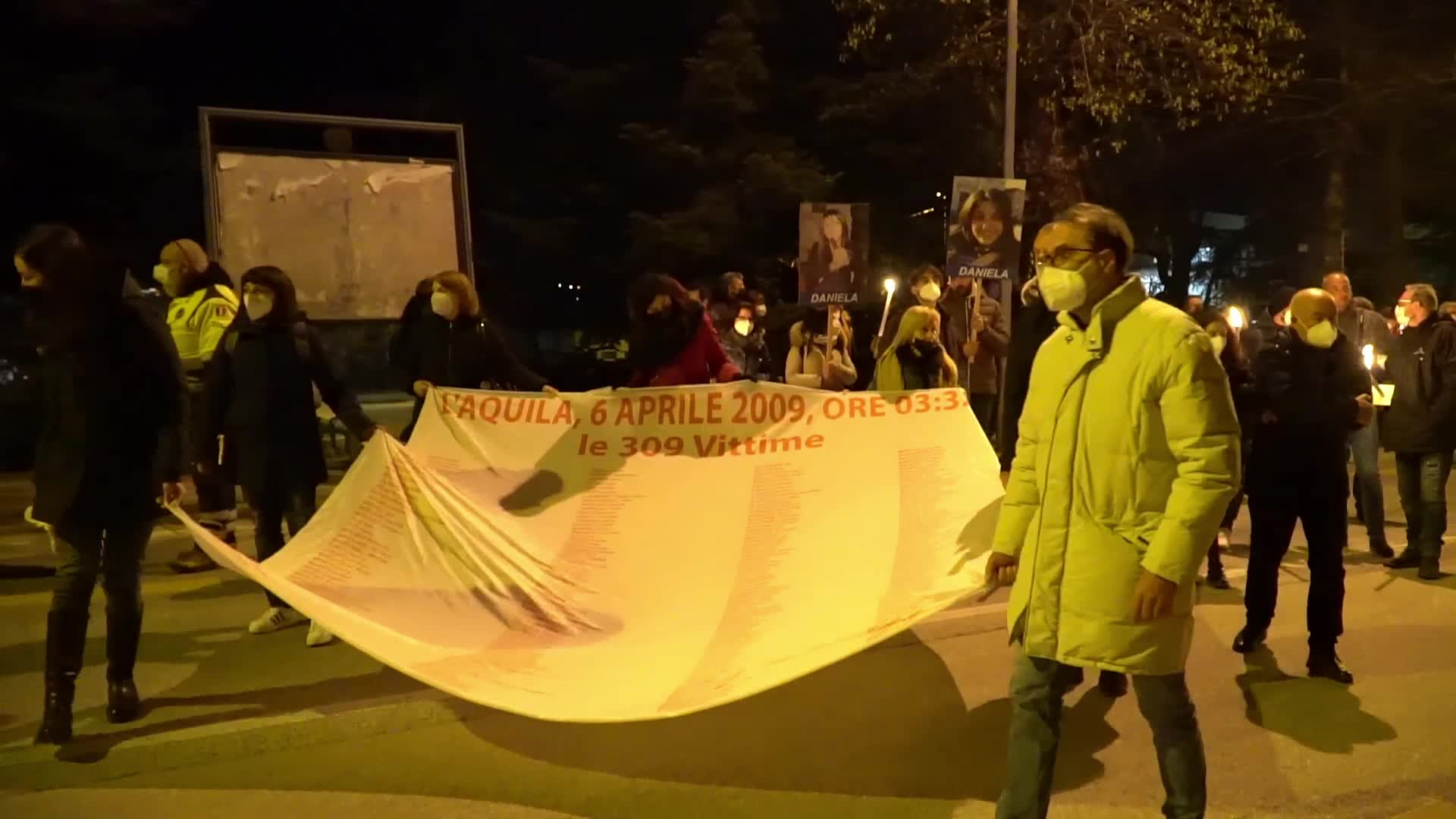 Earthquake commemoration in L'Aquila, Italy 