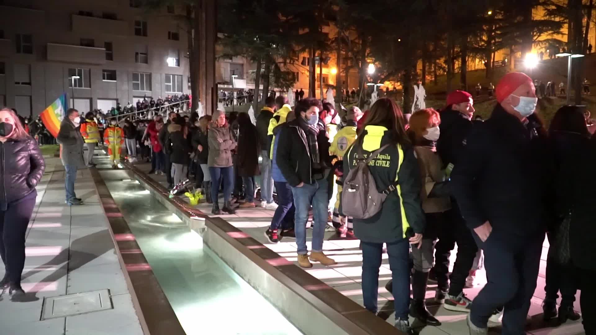 Earthquake commemoration in L'Aquila, Italy 