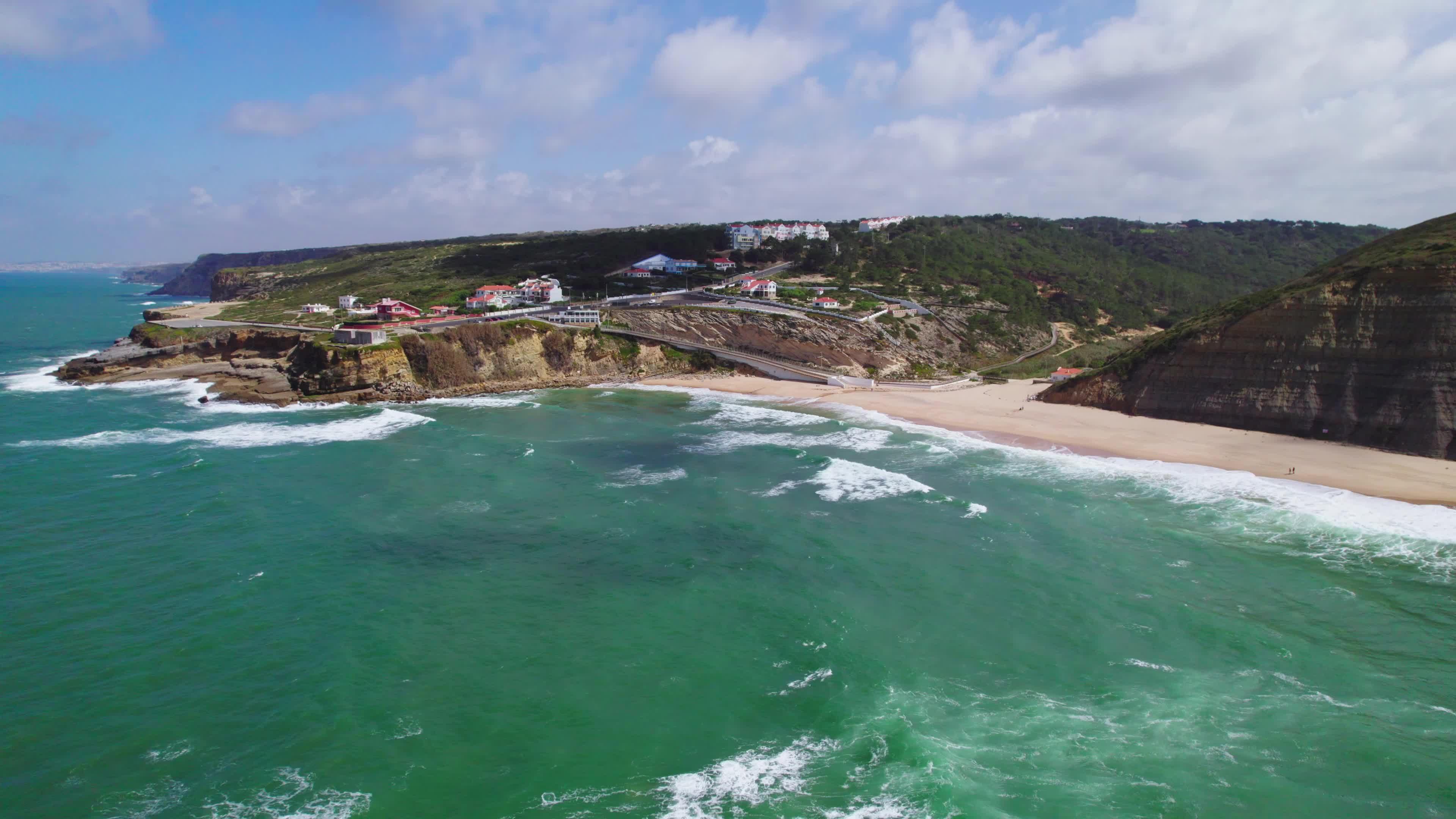 Drone View of Praia do Magoito in Portugal