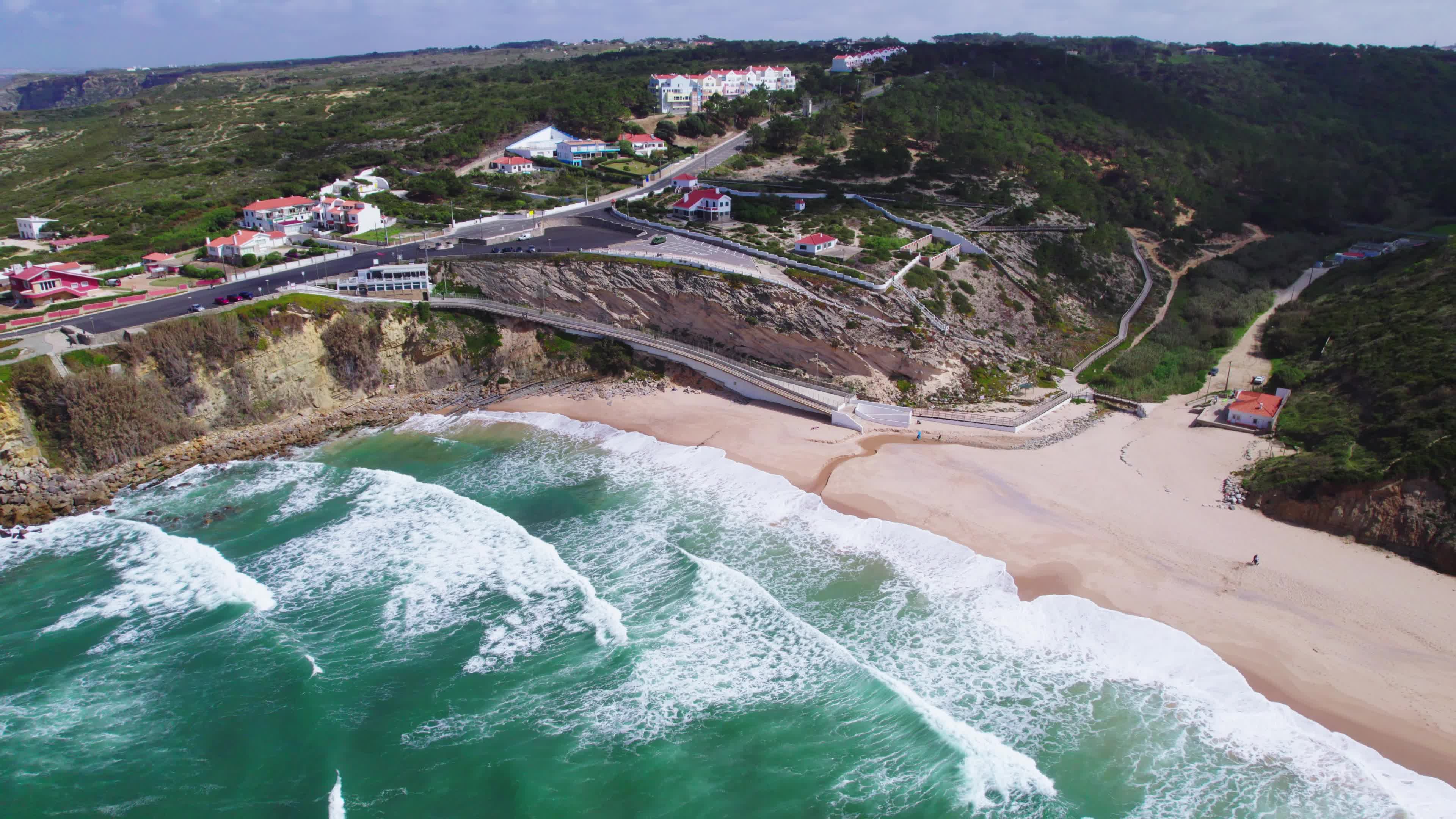 Drone View of Praia do Magoito in Portugal