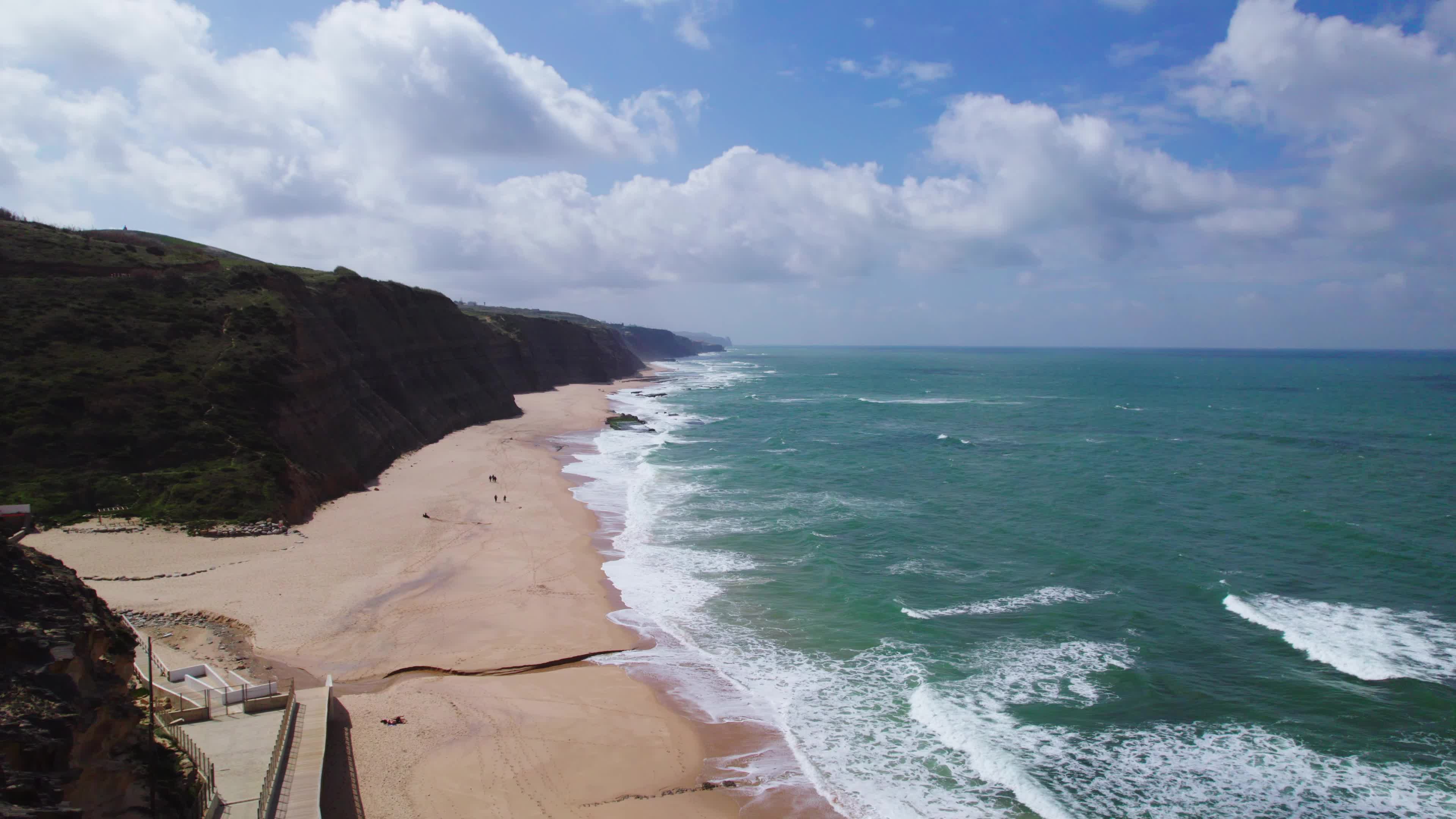 Drone View of Praia do Magoito in Portugal