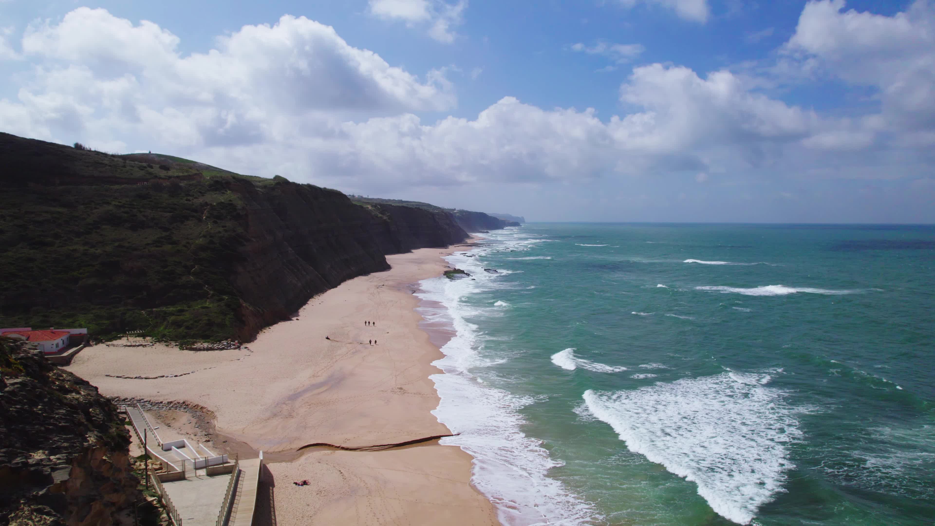 Drone View of Praia do Magoito in Portugal