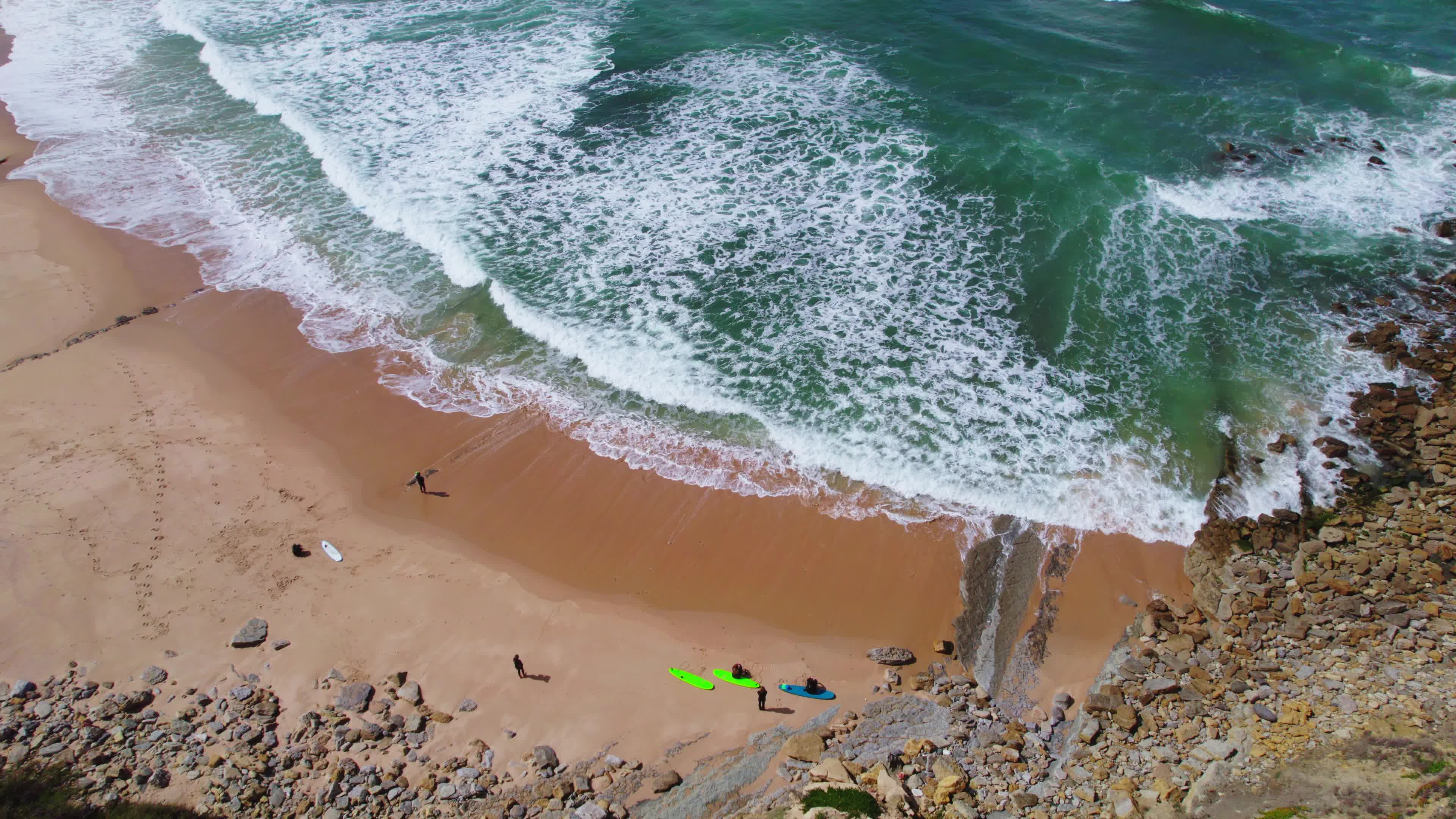Drone View of Praia do Magoito in Portugal