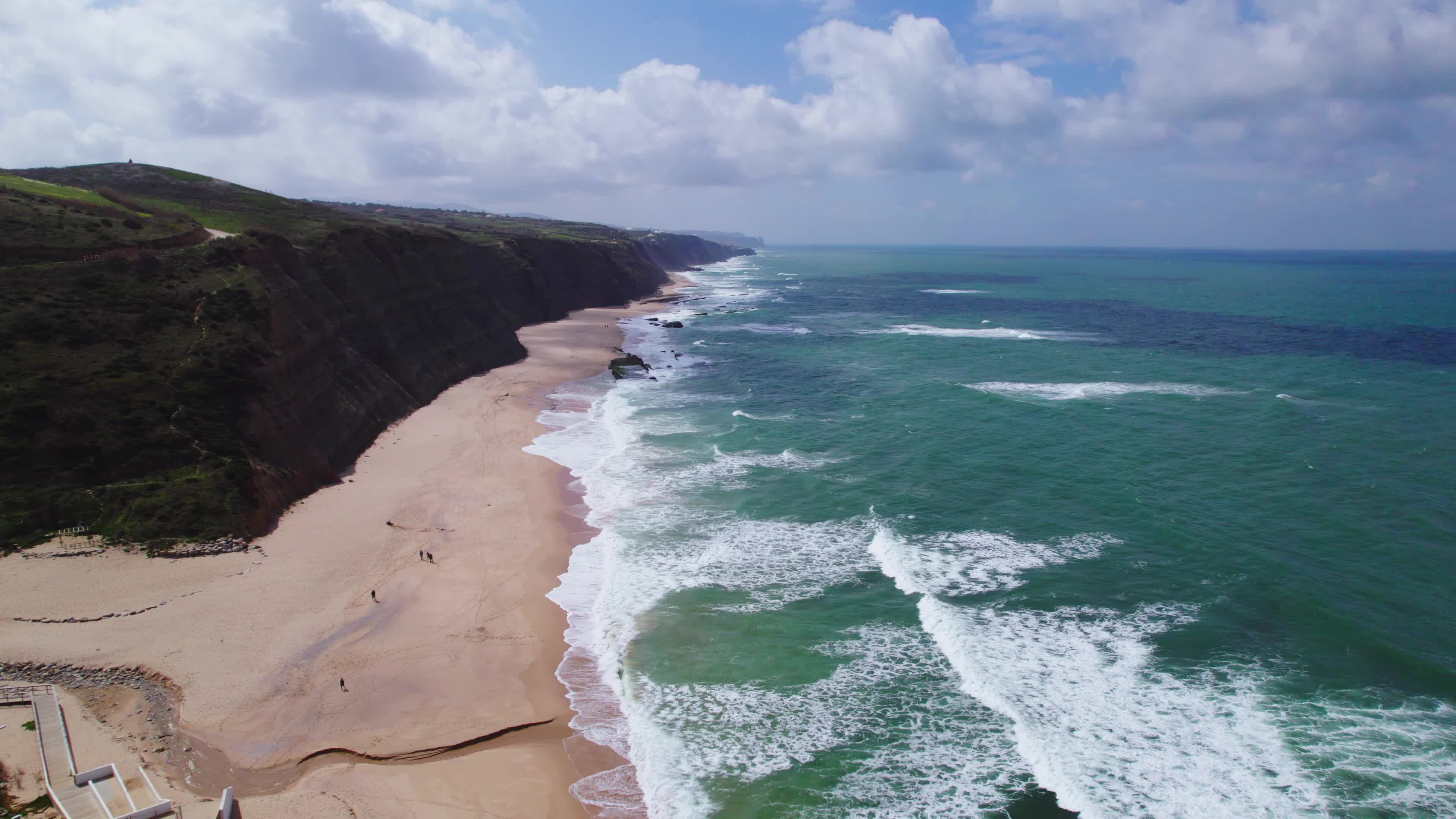Drone View of Praia do Magoito in Portugal