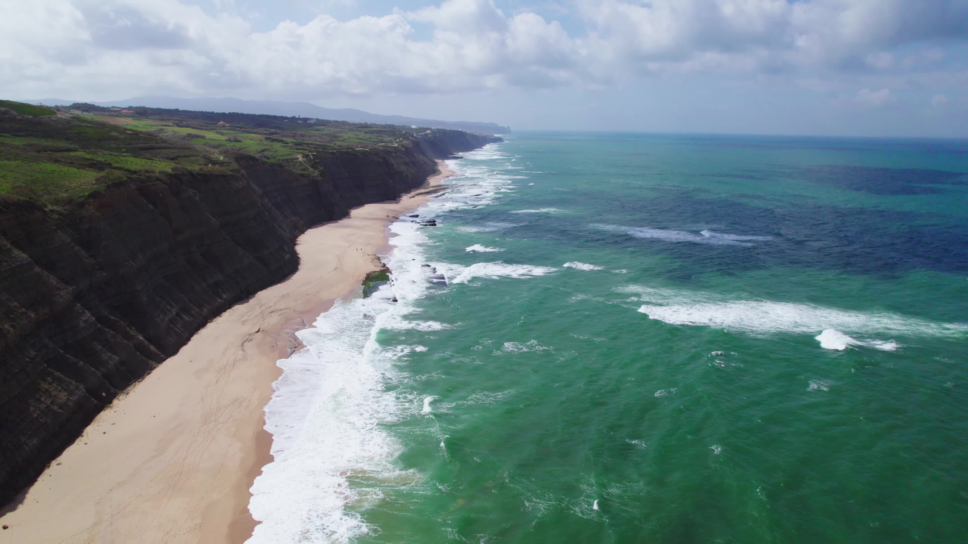 Drone View of Praia do Magoito in Portugal