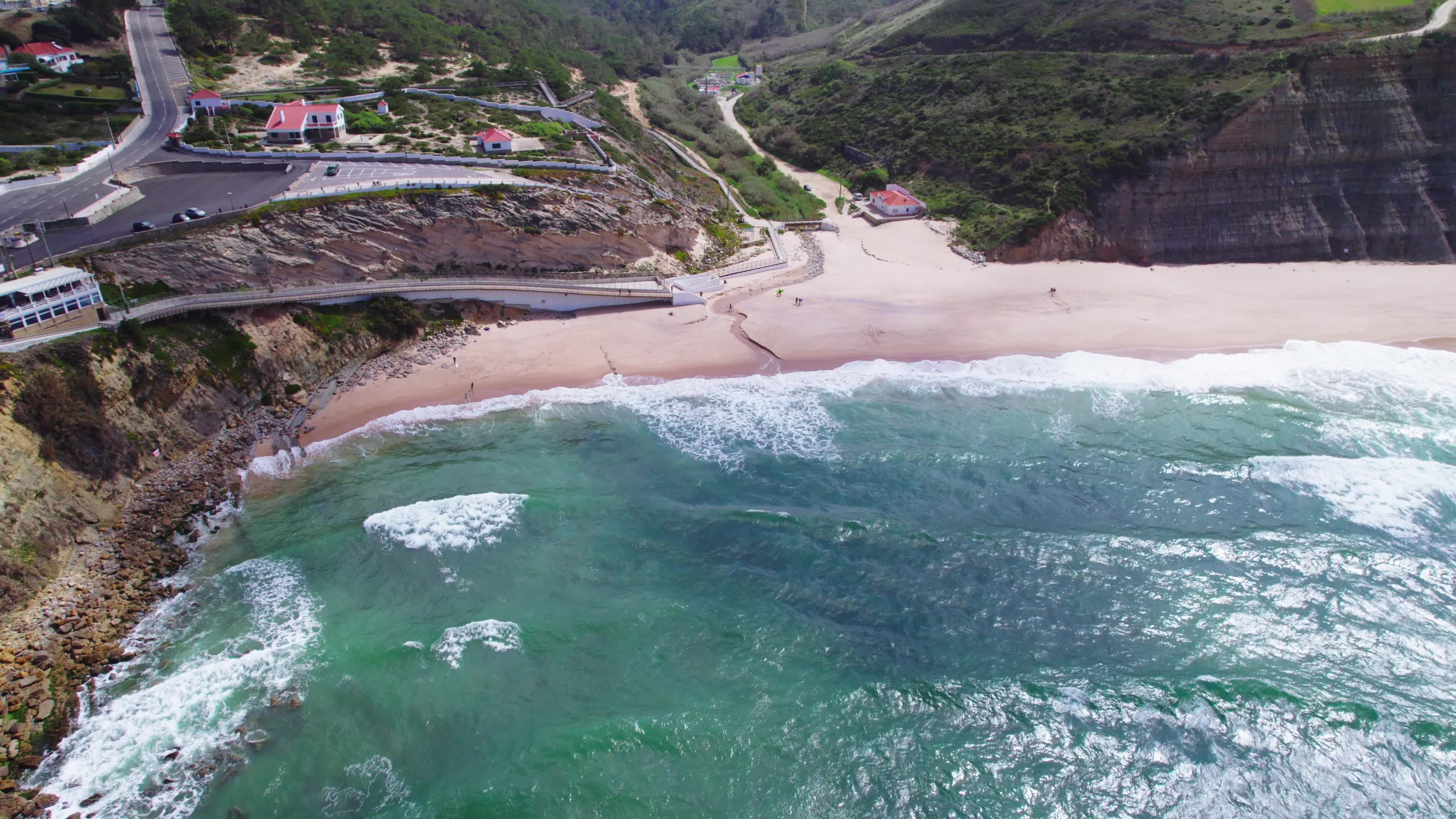 Drone View of Praia do Magoito in Portugal