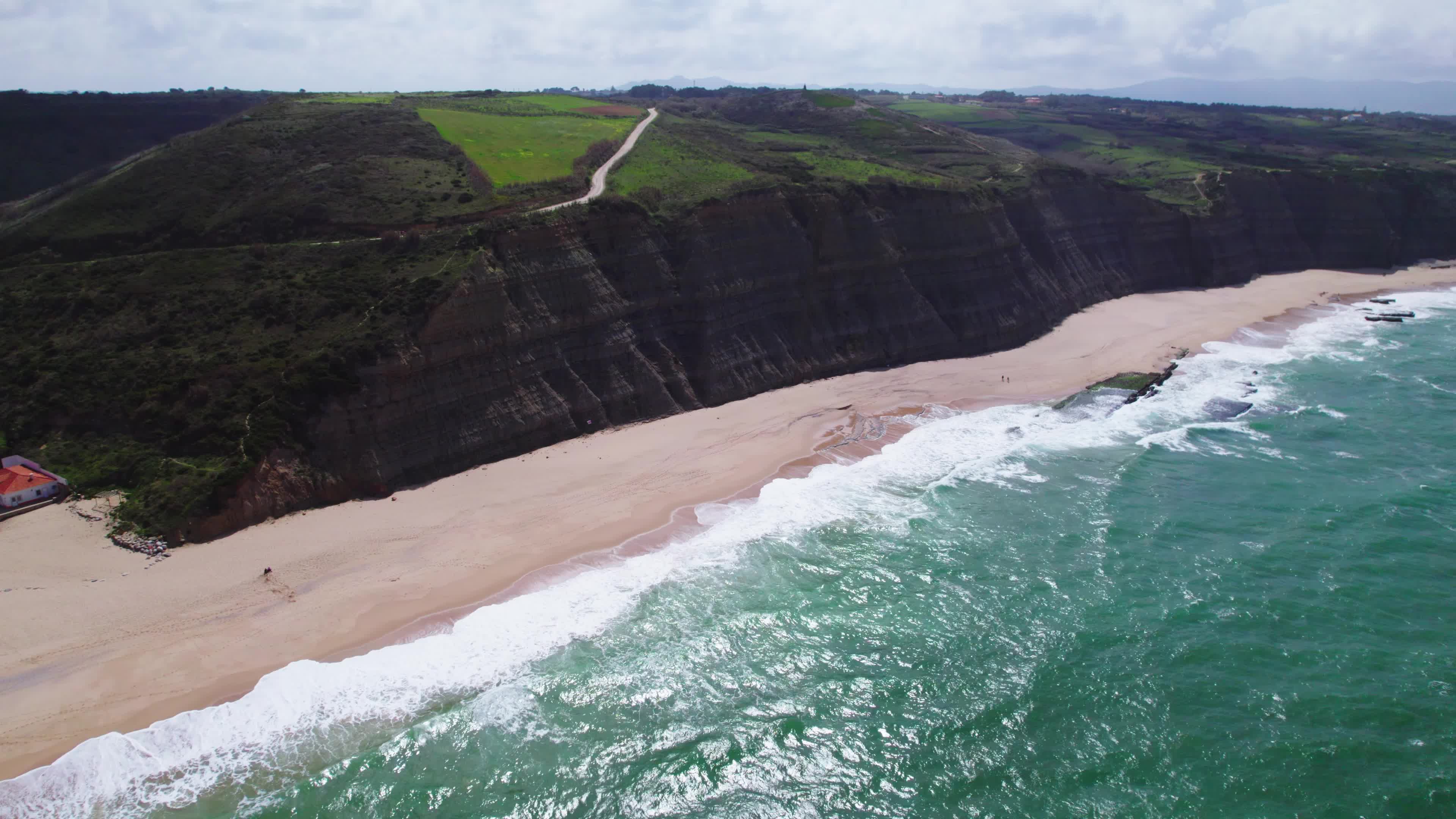 Drone View of Praia do Magoito in Portugal