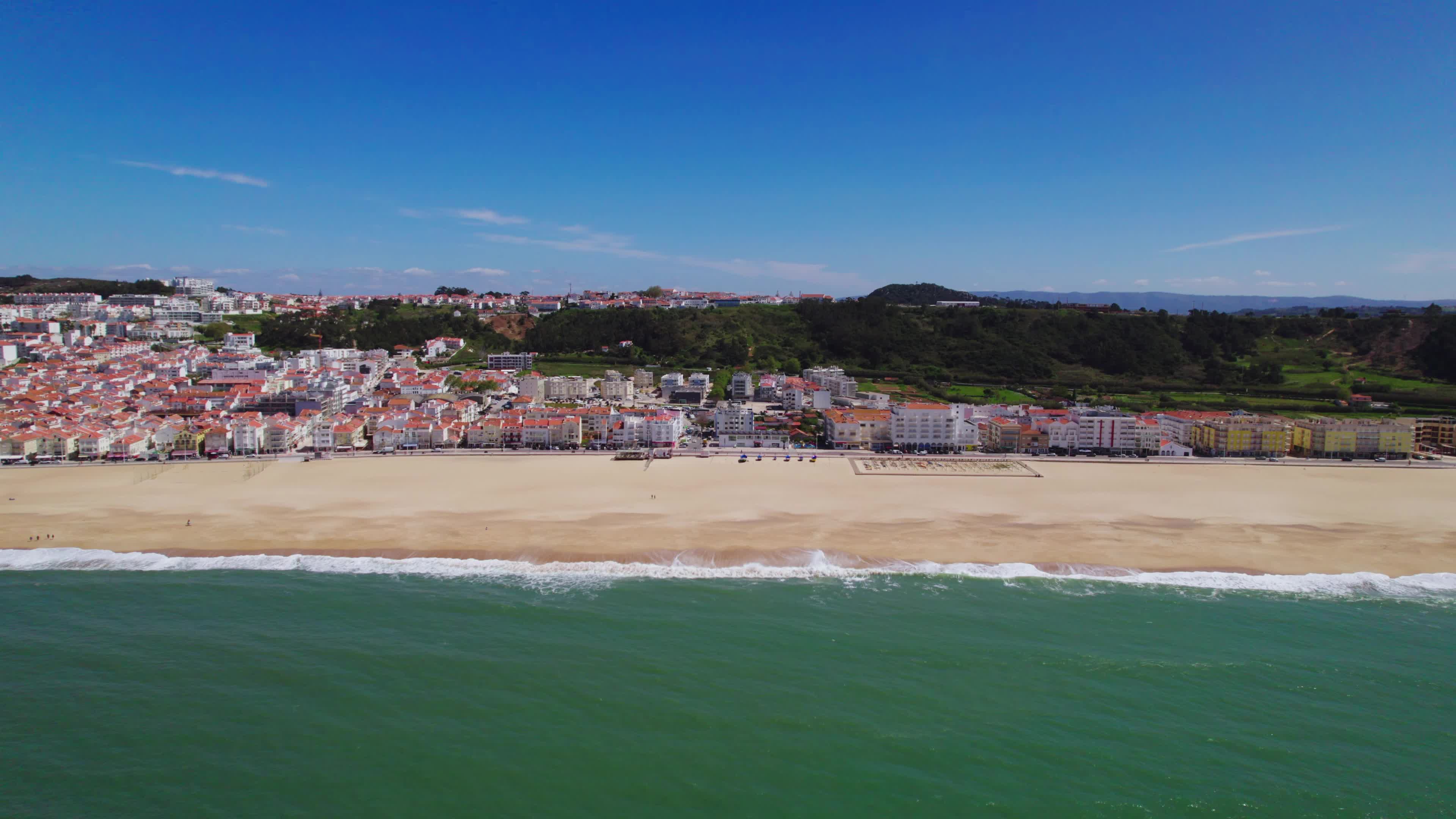 Drone View of Nazaré, The Iconic Surfing Hotspot