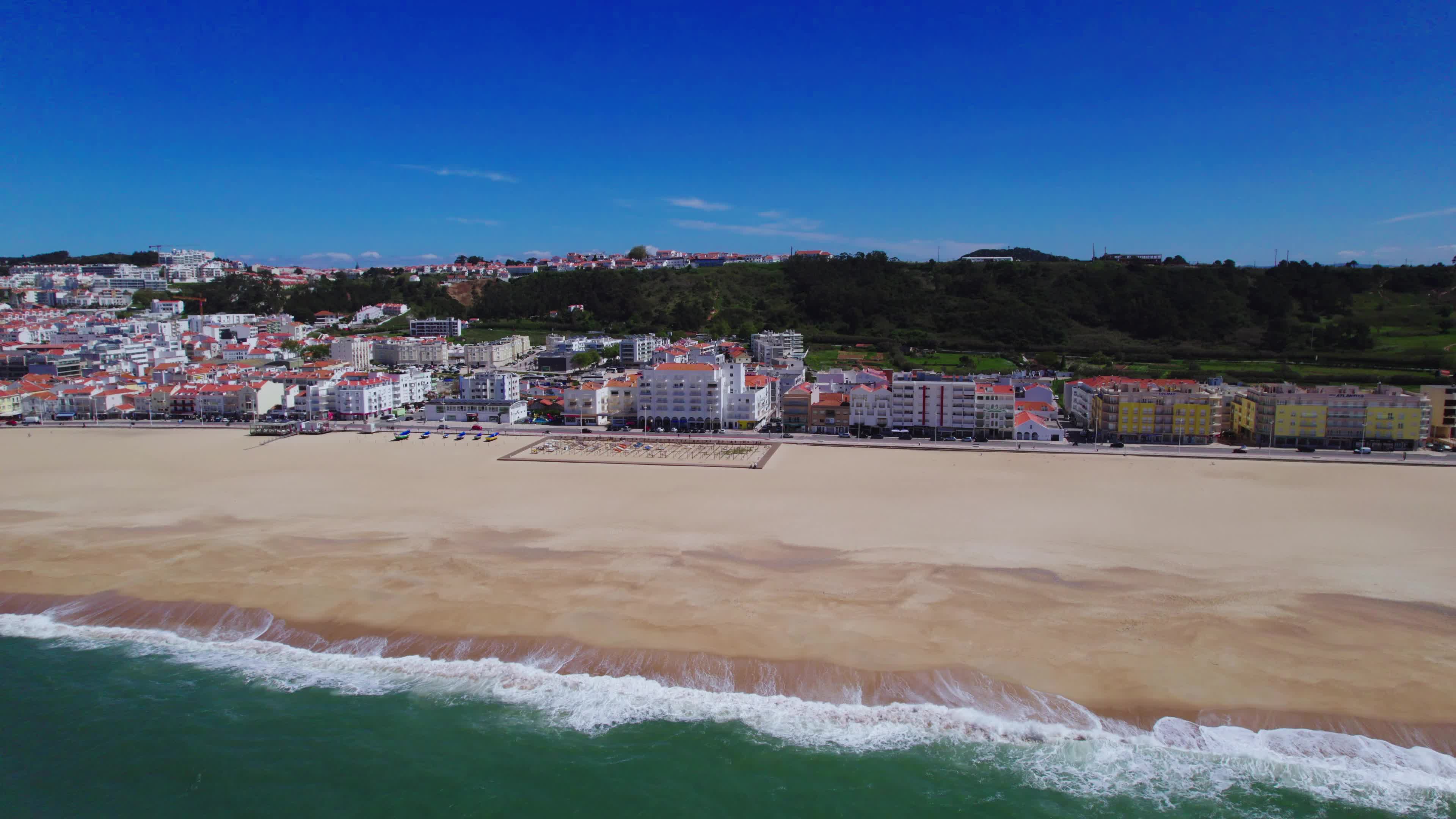 Drone View of Nazaré, The Iconic Surfing Hotspot
