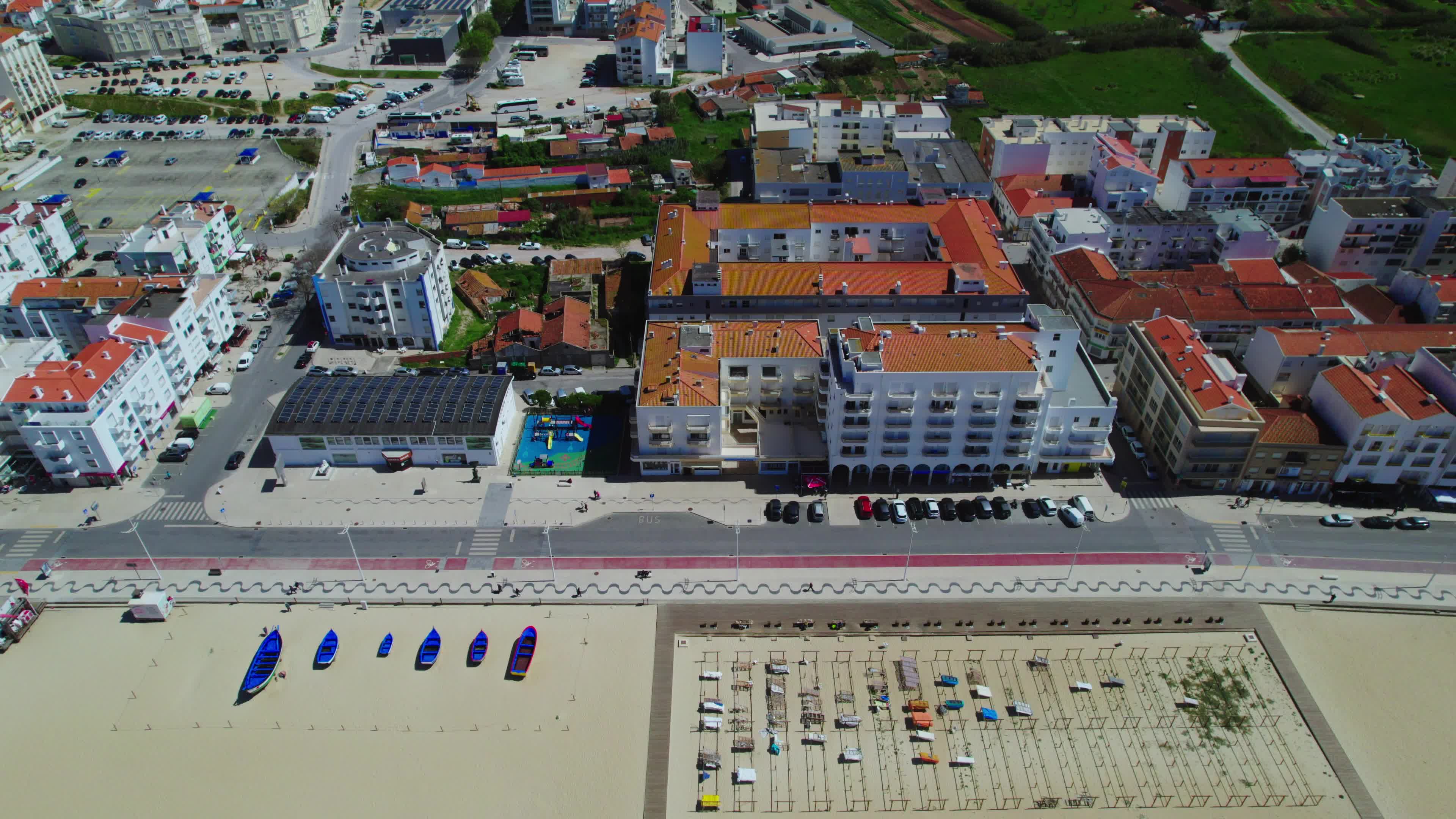 Drone View of Nazaré, The Iconic Surfing Hotspot