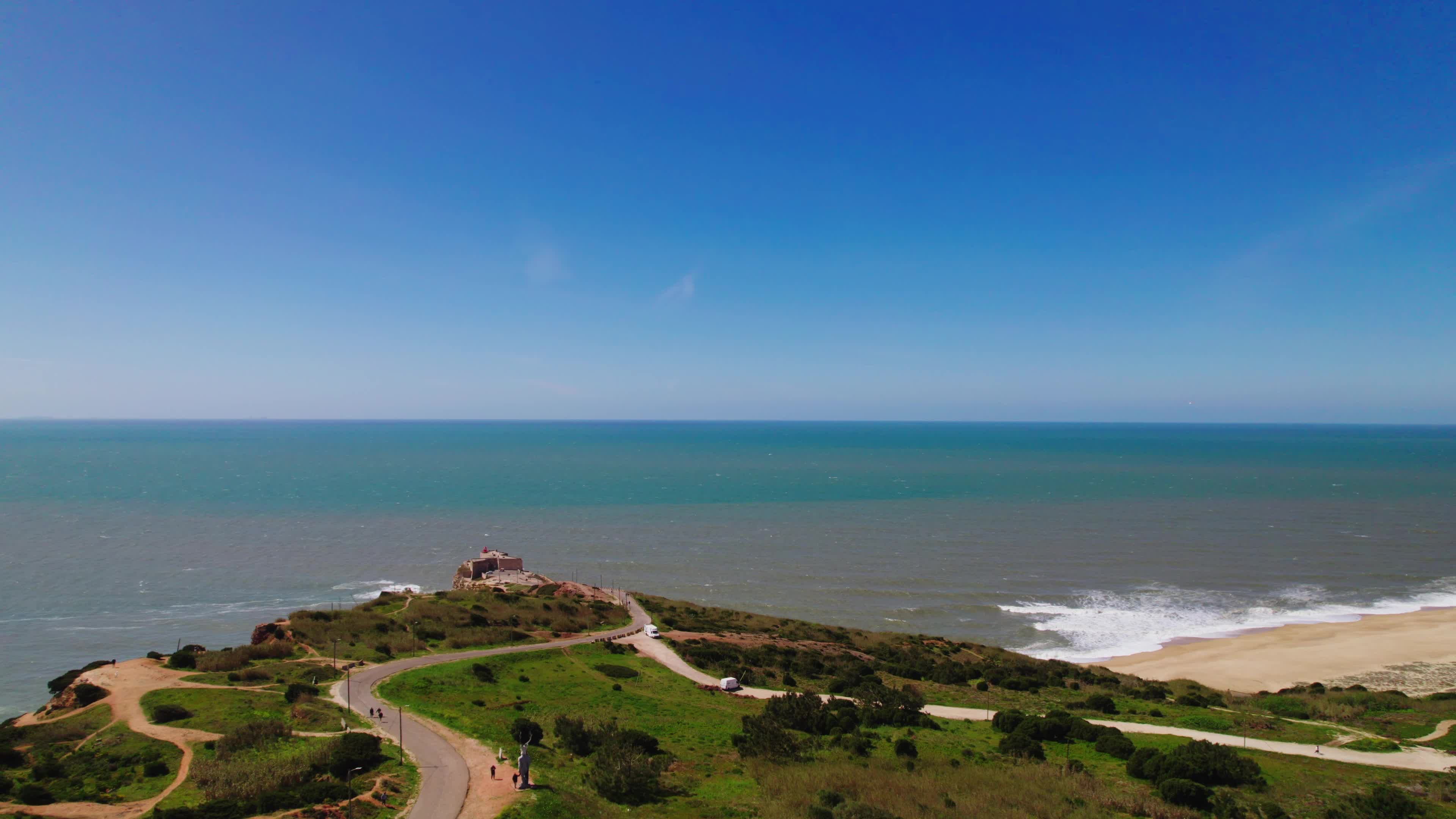Drone View of Nazaré, The Iconic Surfing Hotspot