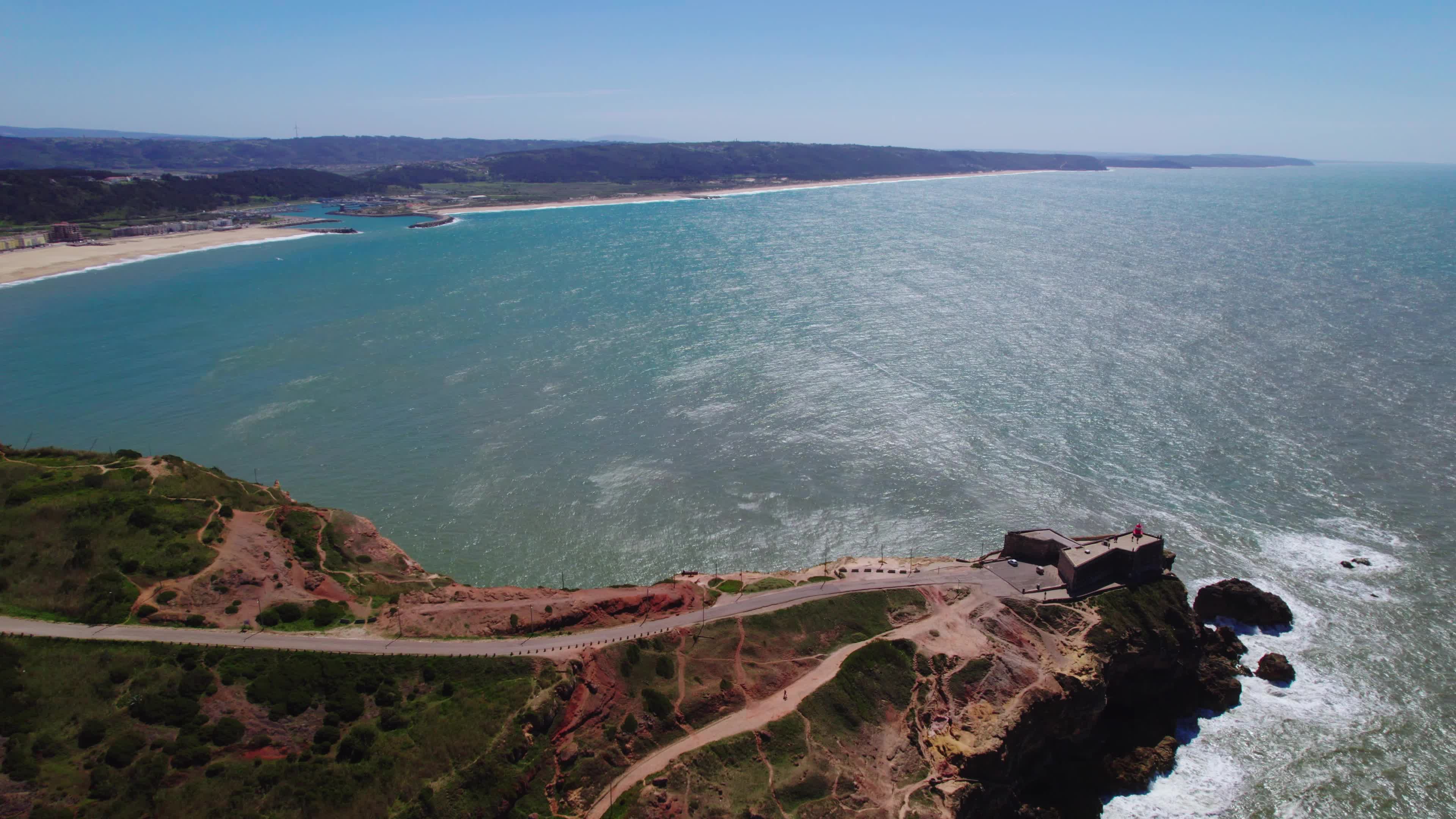 Drone View of Nazaré, The Iconic Surfing Hotspot