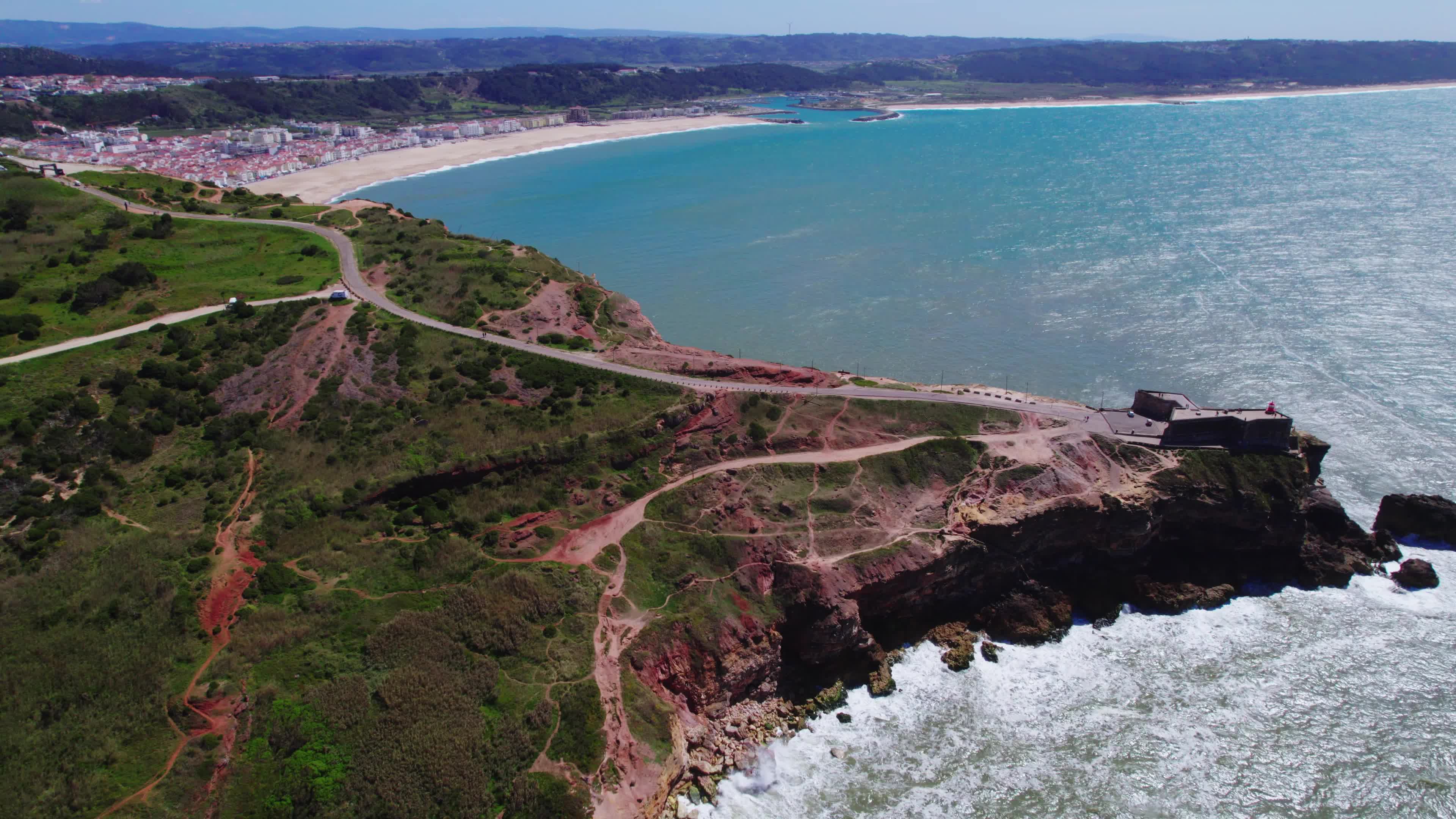 Drone View of Nazaré, The Iconic Surfing Hotspot