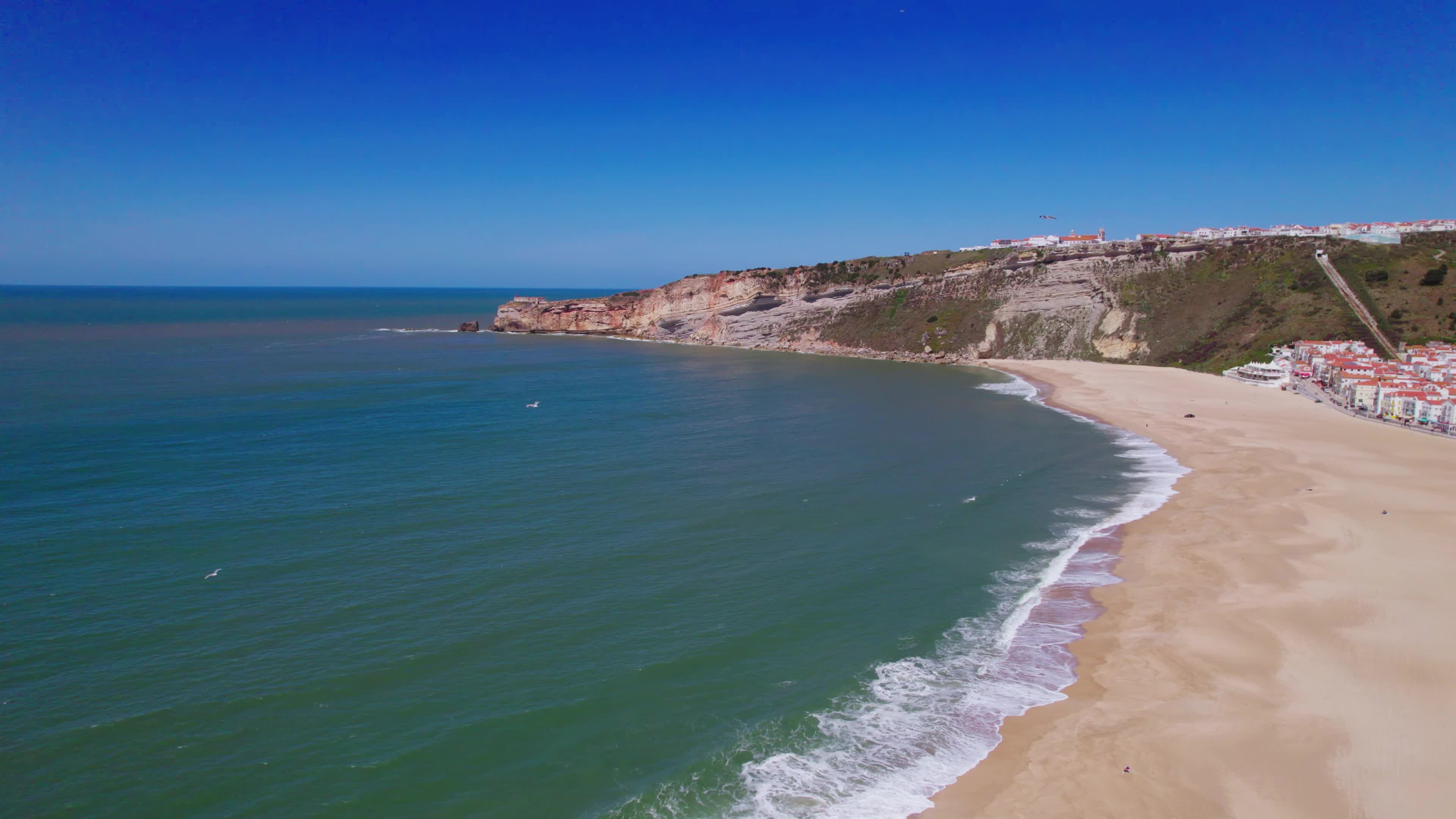Drone View of Nazaré, The Iconic Surfing Hotspot