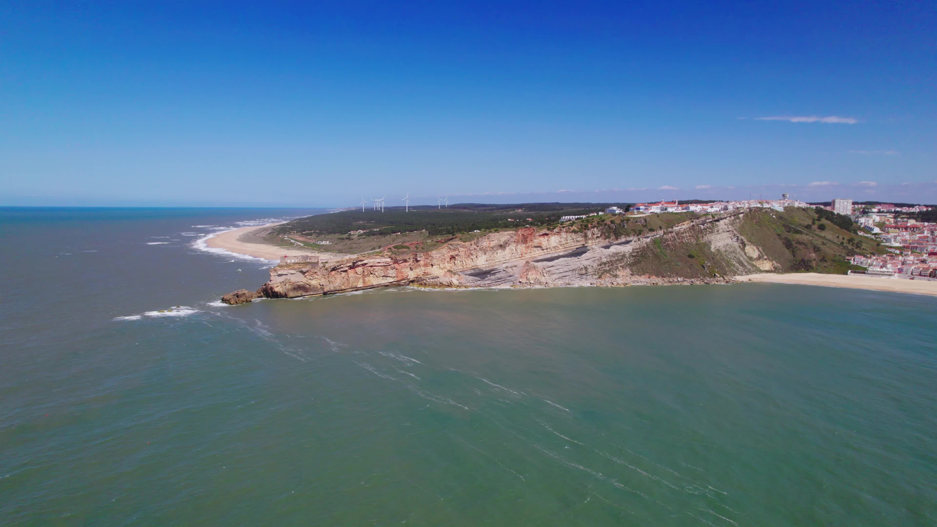 Drone View of Nazaré, The Iconic Surfing Hotspot