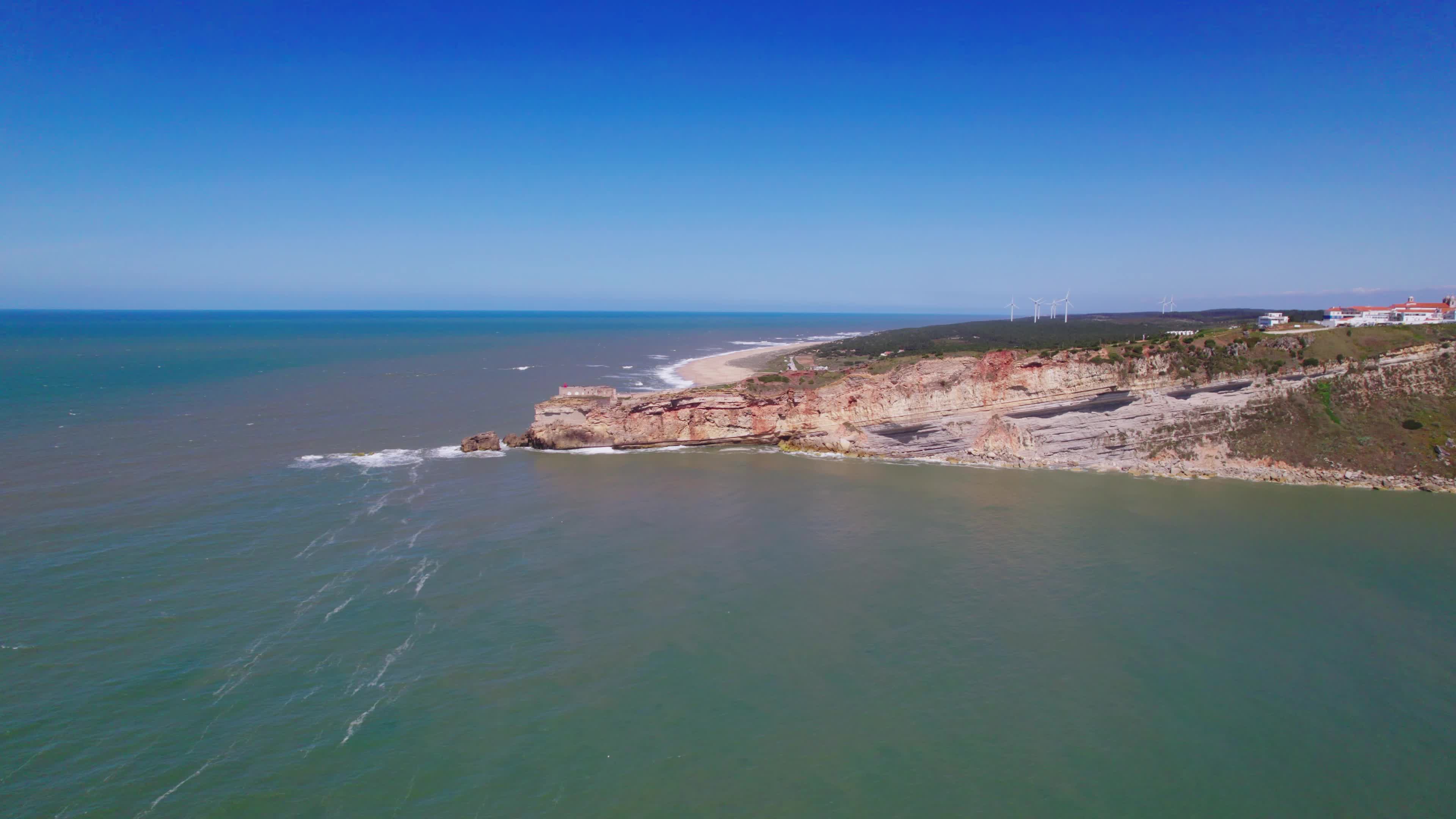 Drone View of Nazaré, The Iconic Surfing Hotspot