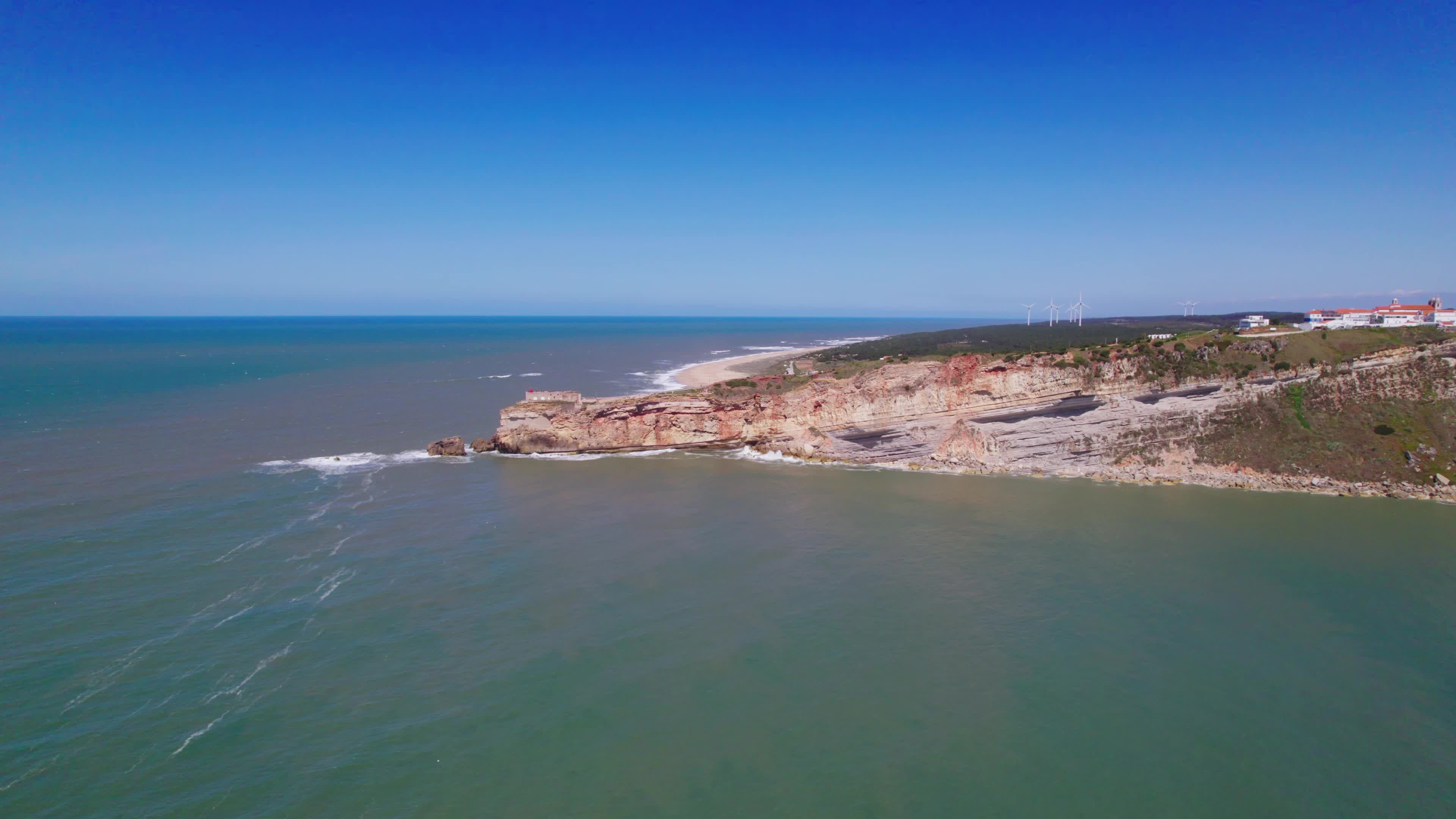 Drone View of Nazaré, The Iconic Surfing Hotspot