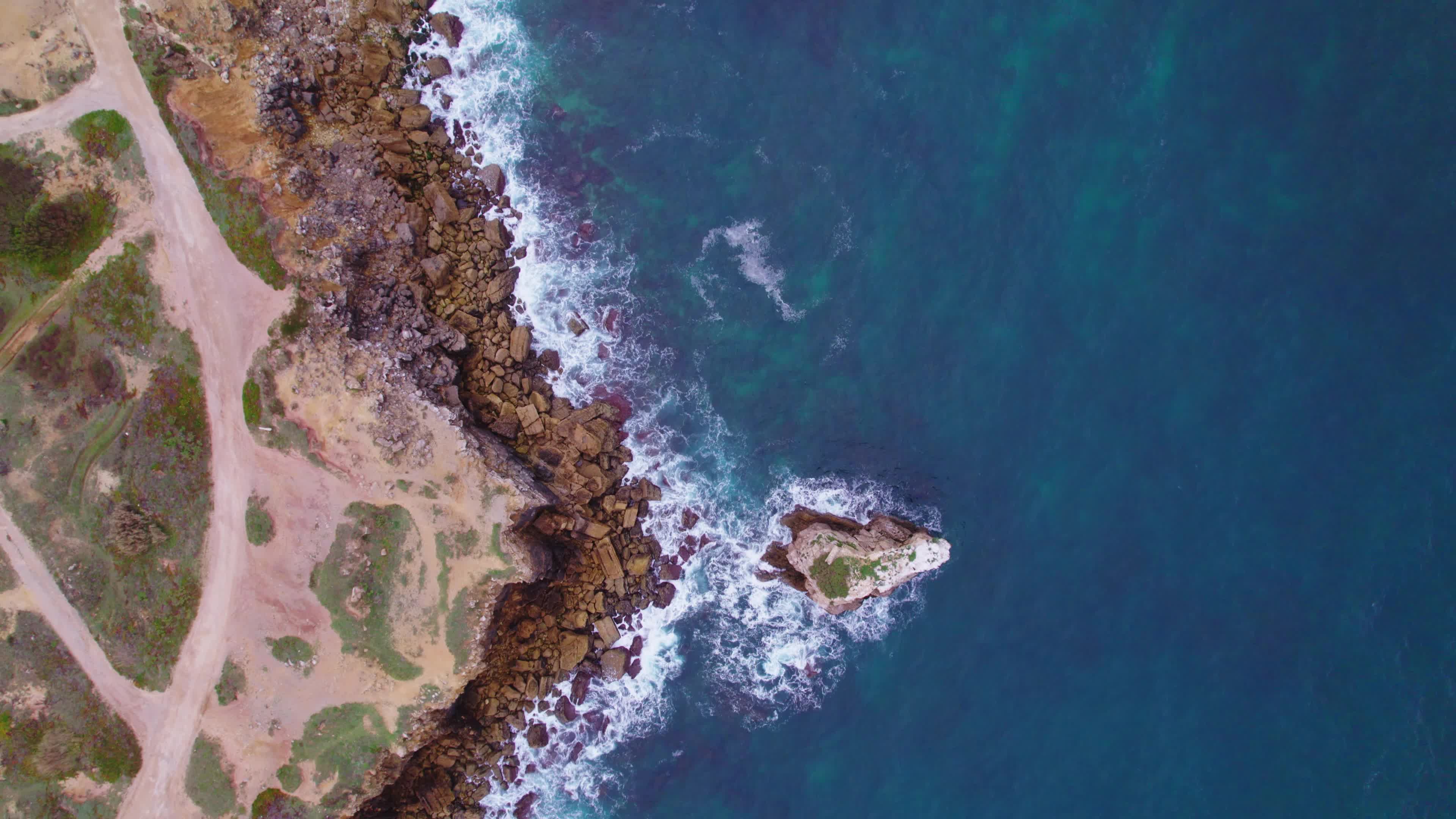 Drone View of Papôa, Peniche, Portugal