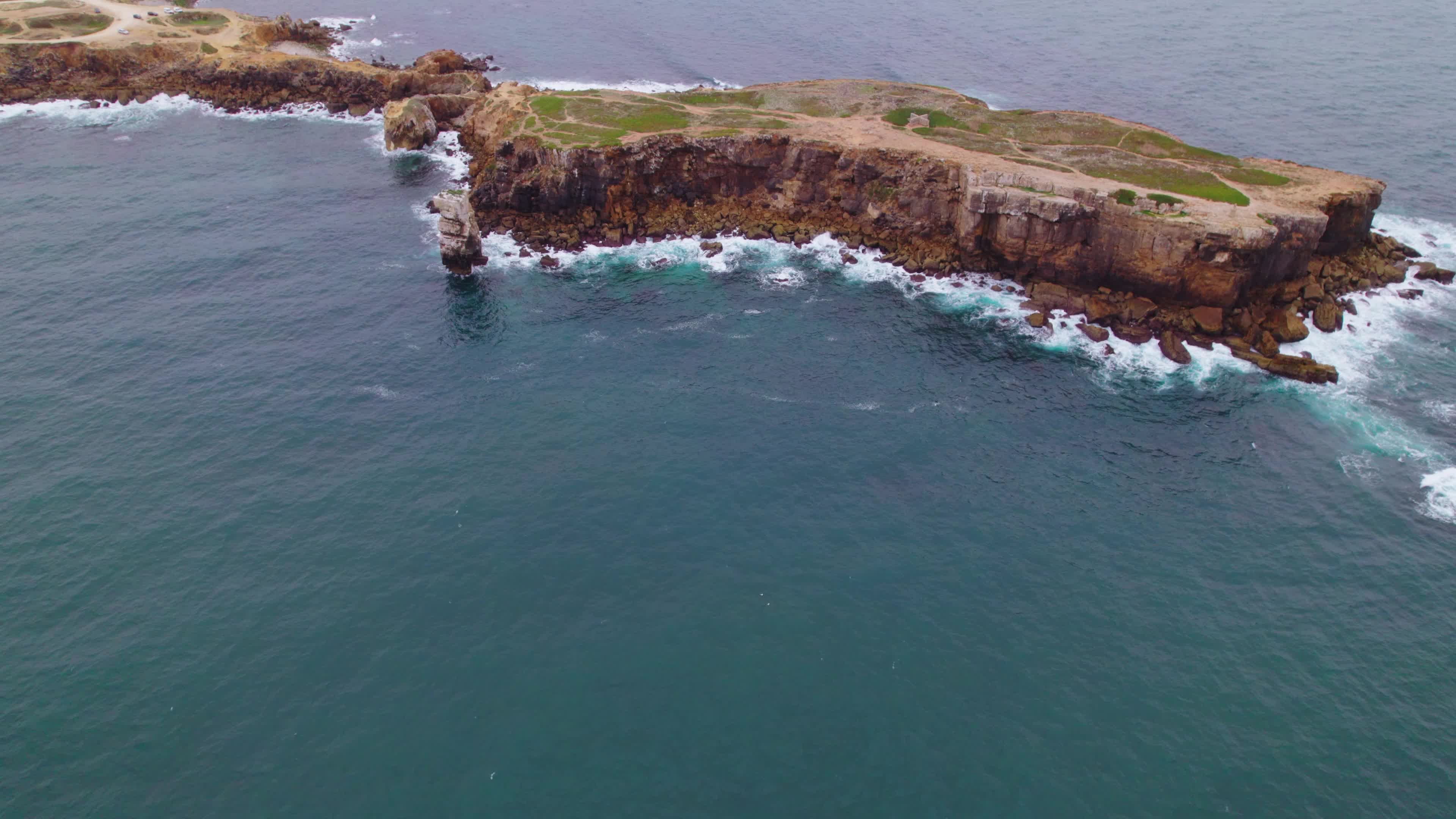 Drone View of Papôa, Peniche, Portugal