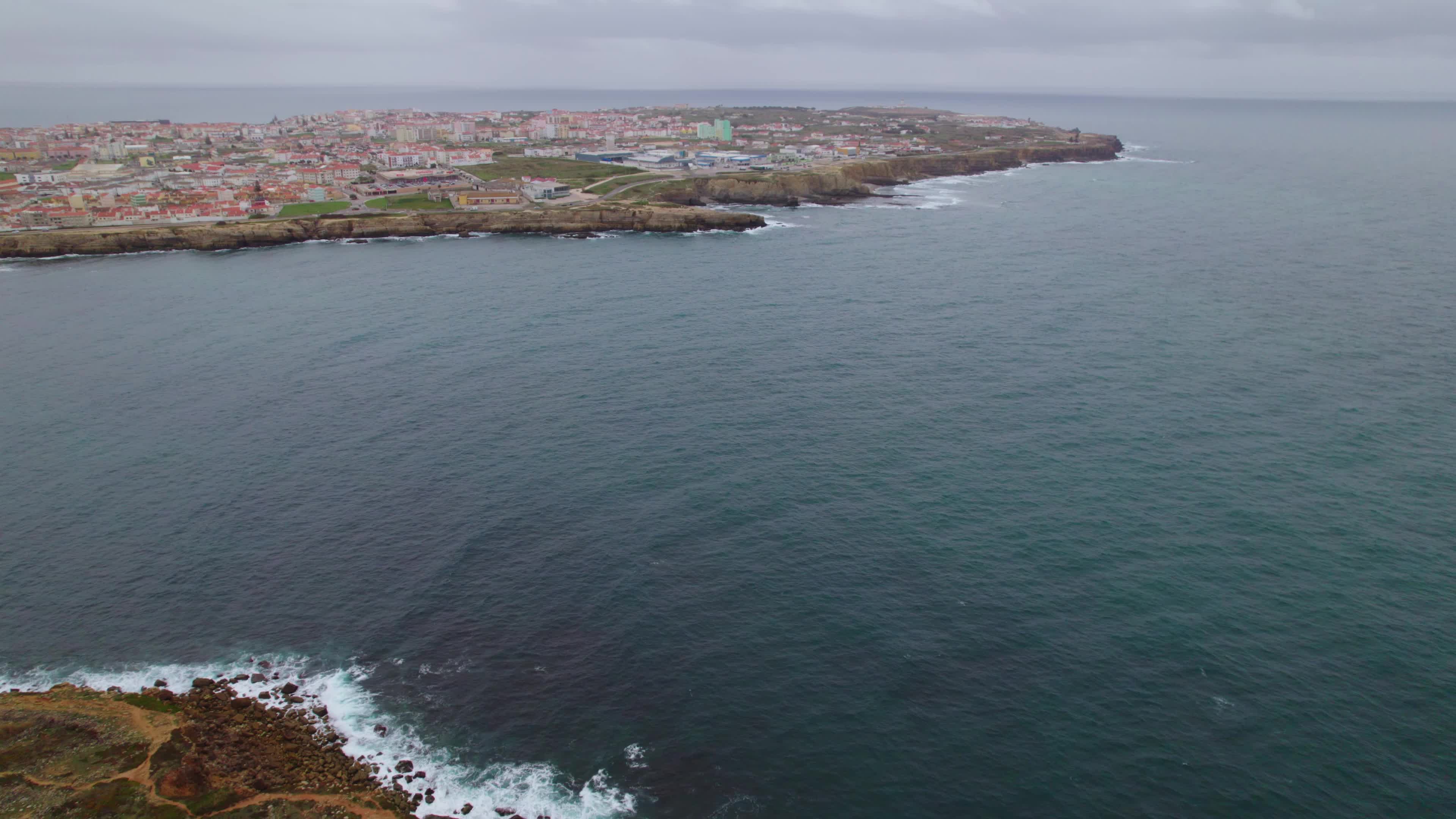 Drone View of Papôa, Peniche, Portugal