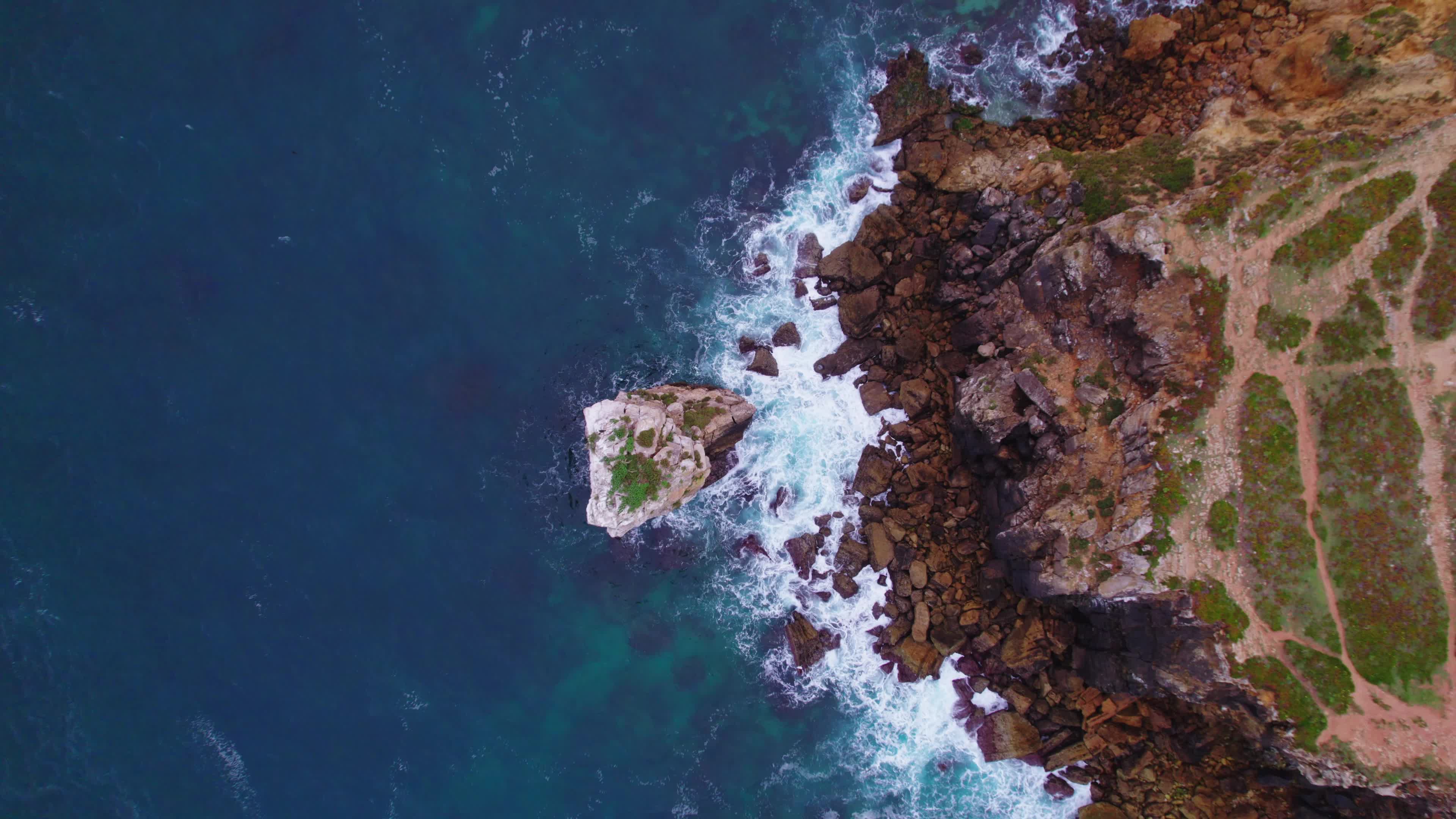 Drone View of Papôa, Peniche, Portugal