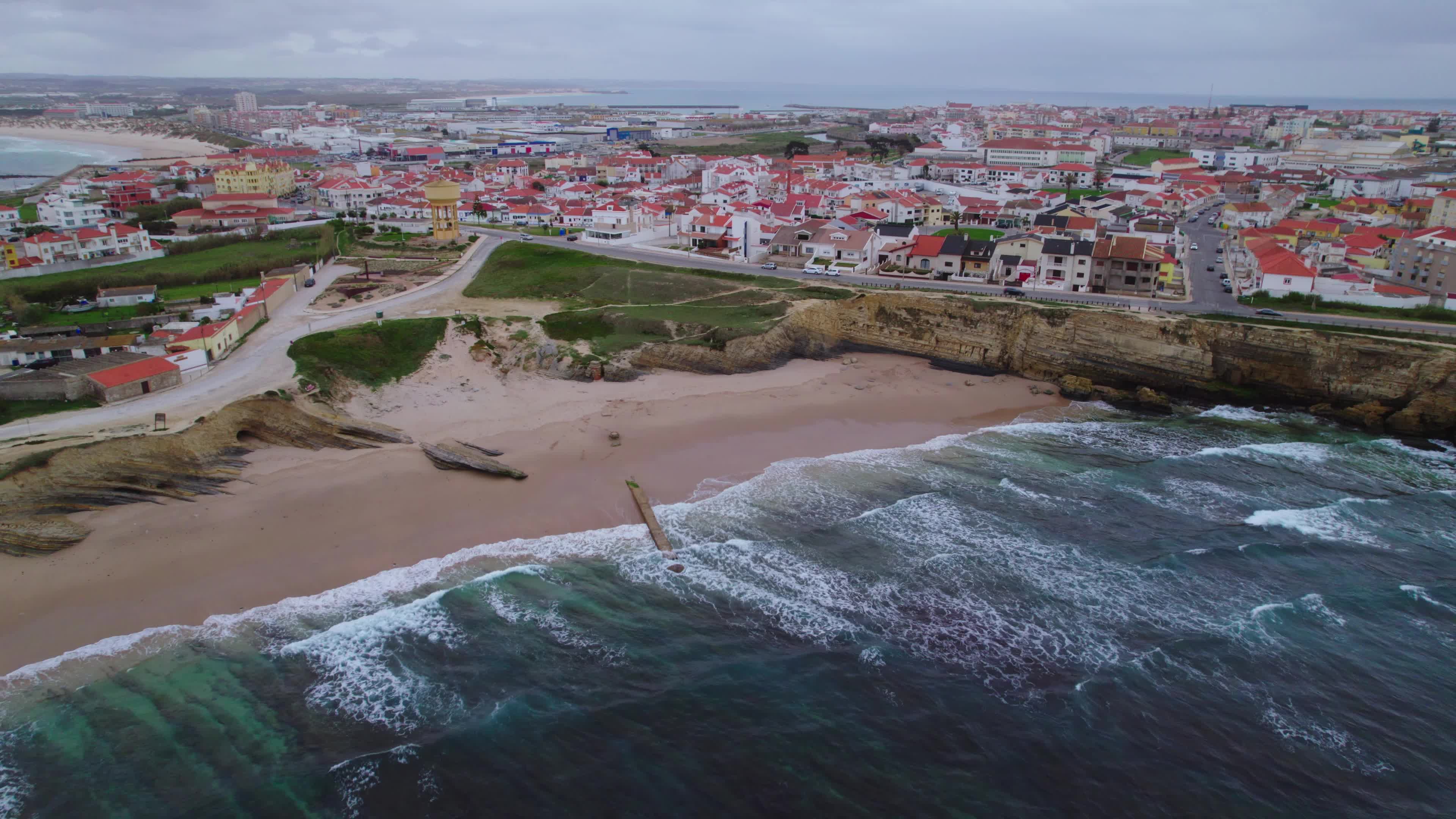 Drone View of Papôa, Peniche, Portugal