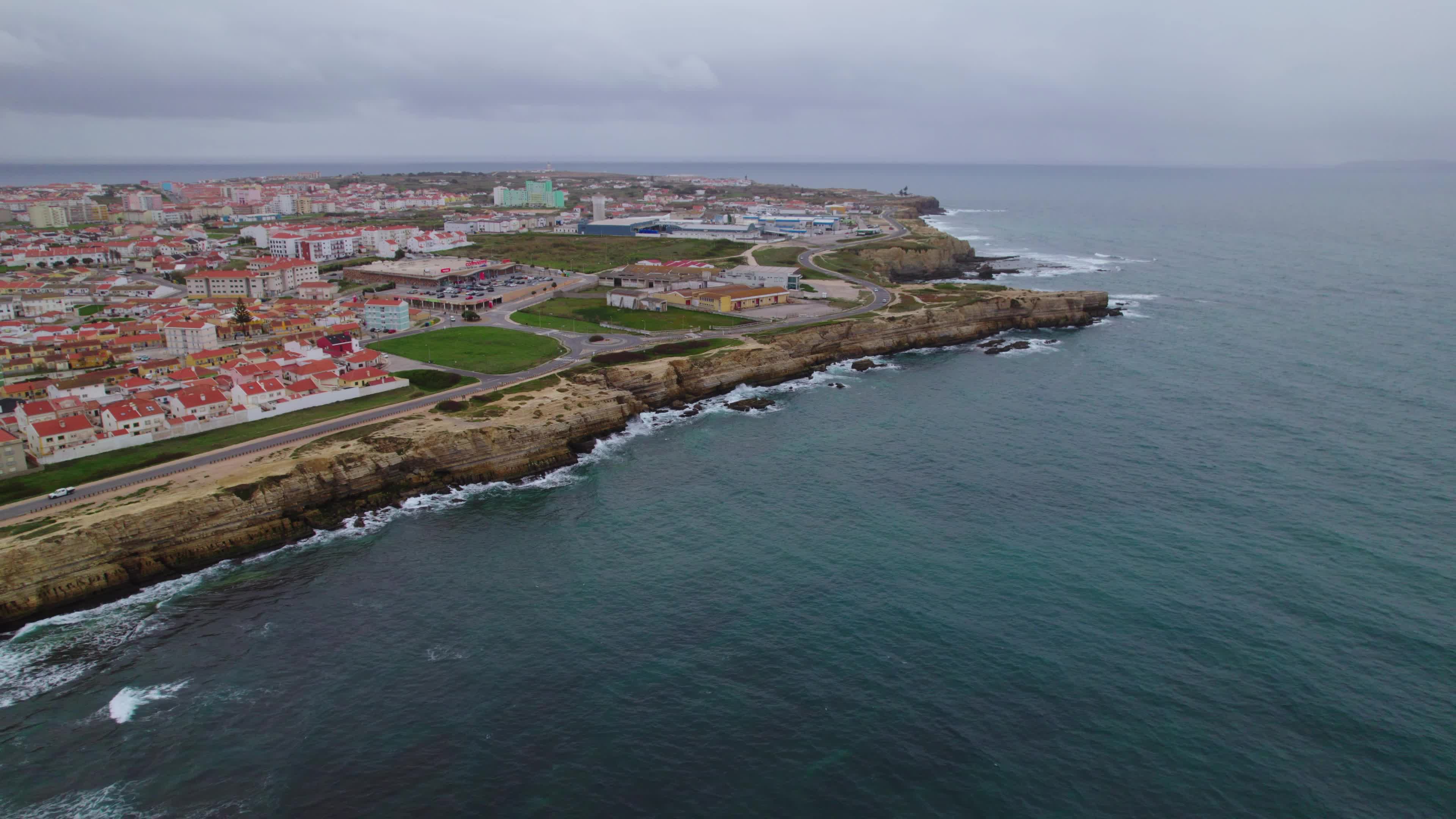 Drone View of Papôa, Peniche, Portugal