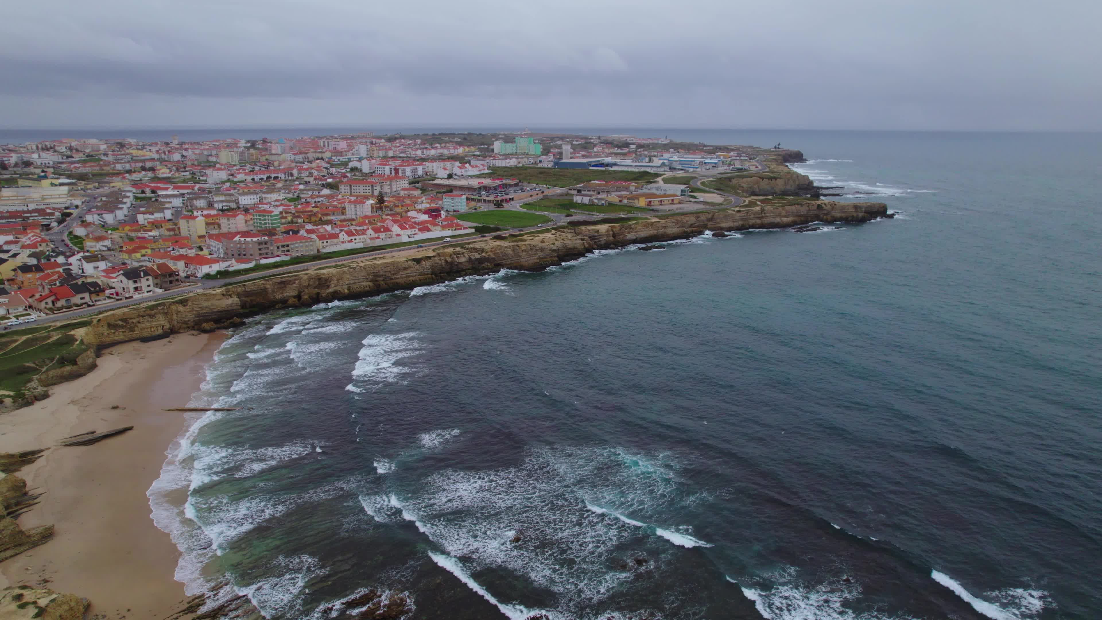 Drone View of Papôa, Peniche, Portugal