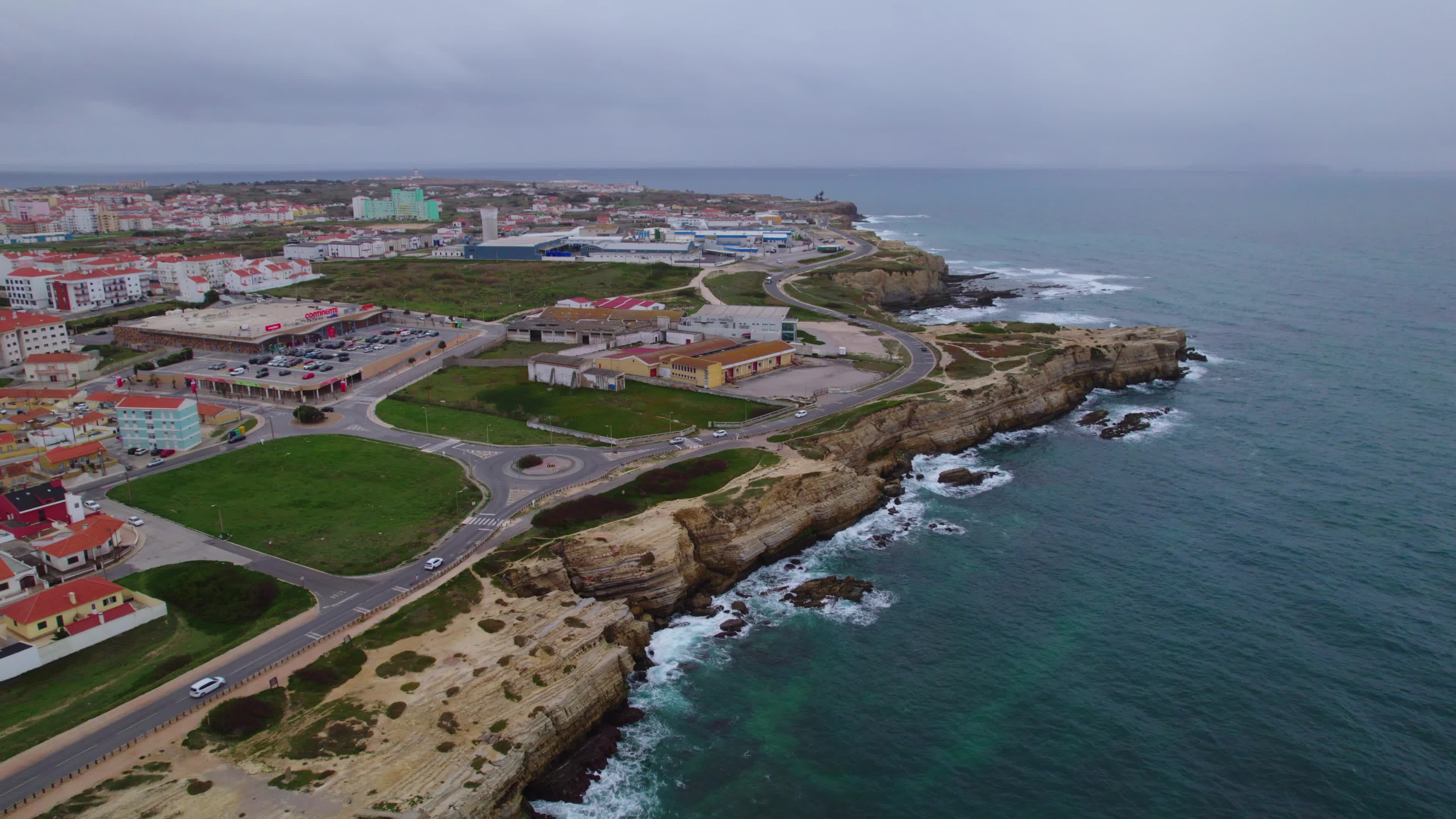 Drone View of Papôa, Peniche, Portugal