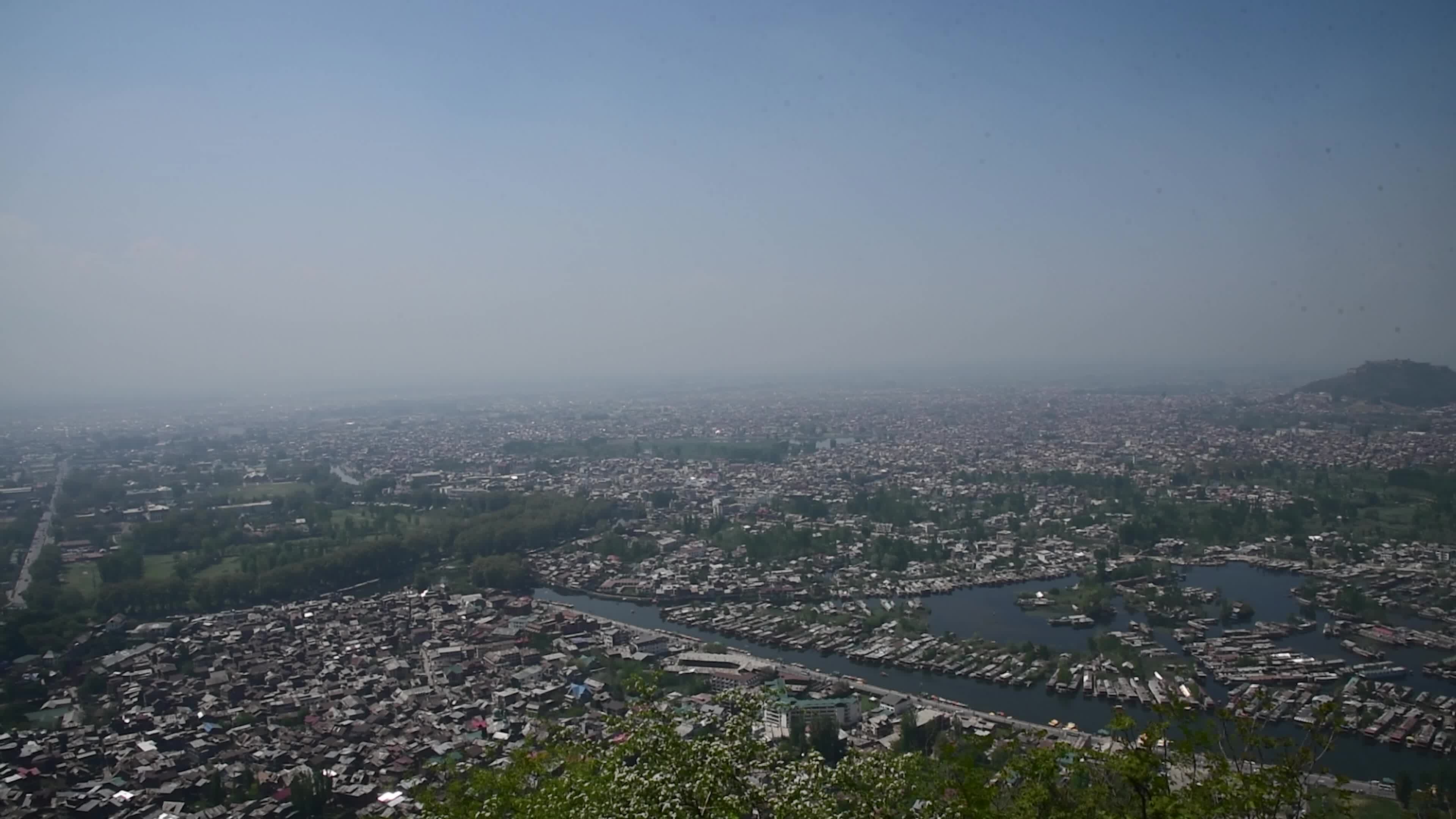 Sunny day in Srinagar, Indian administered Kashmir.