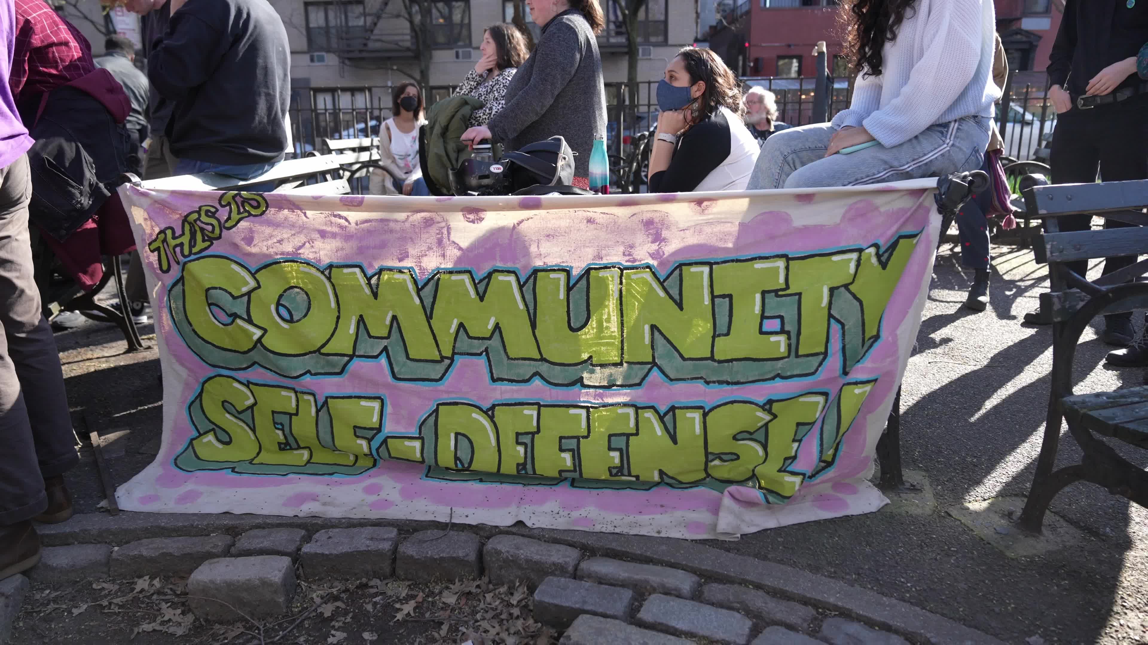 Protesters condemn "violent sweeps" of NYC homeless encampments