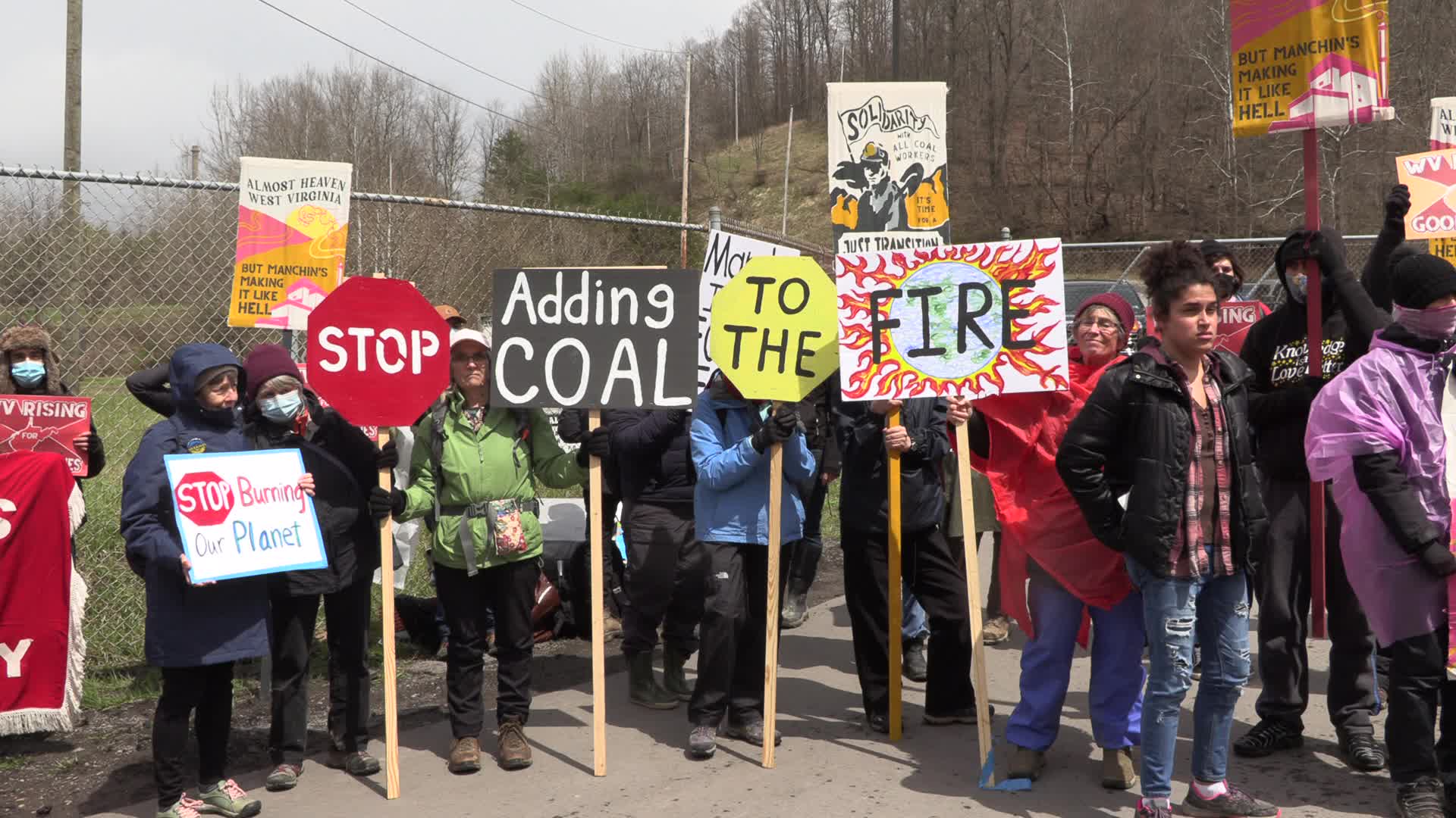 WV: Climate activists blockage coal power plant with ties to Senator Manchin