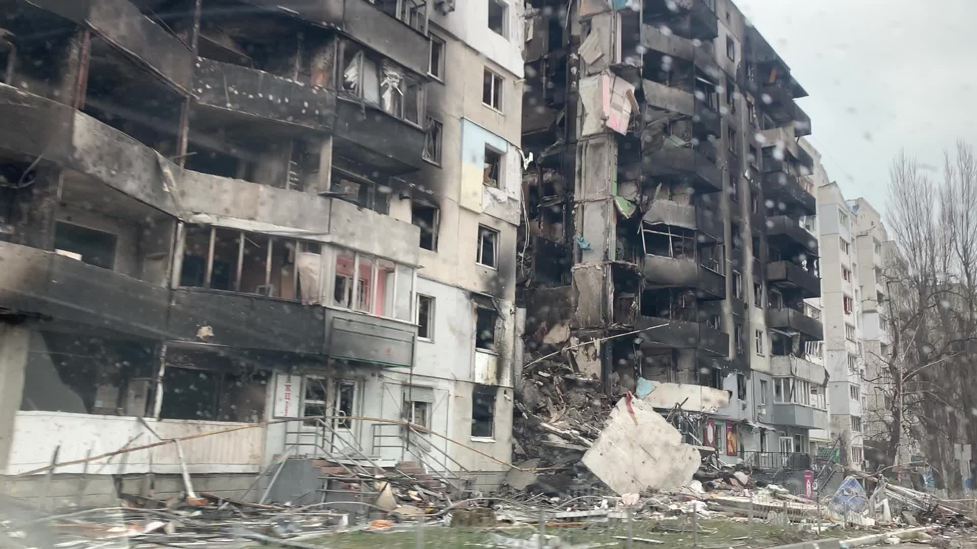 View of Borodyanka, Ukraine After Russian Invasion