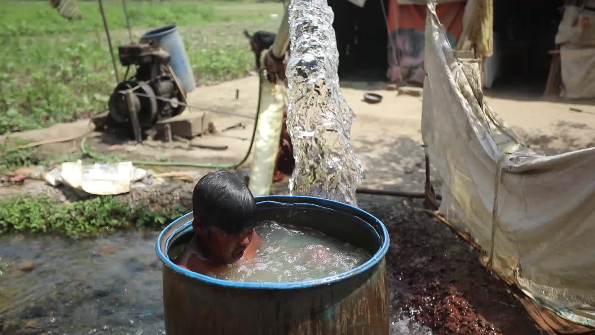 Heatwave spell in Delhi, India.
