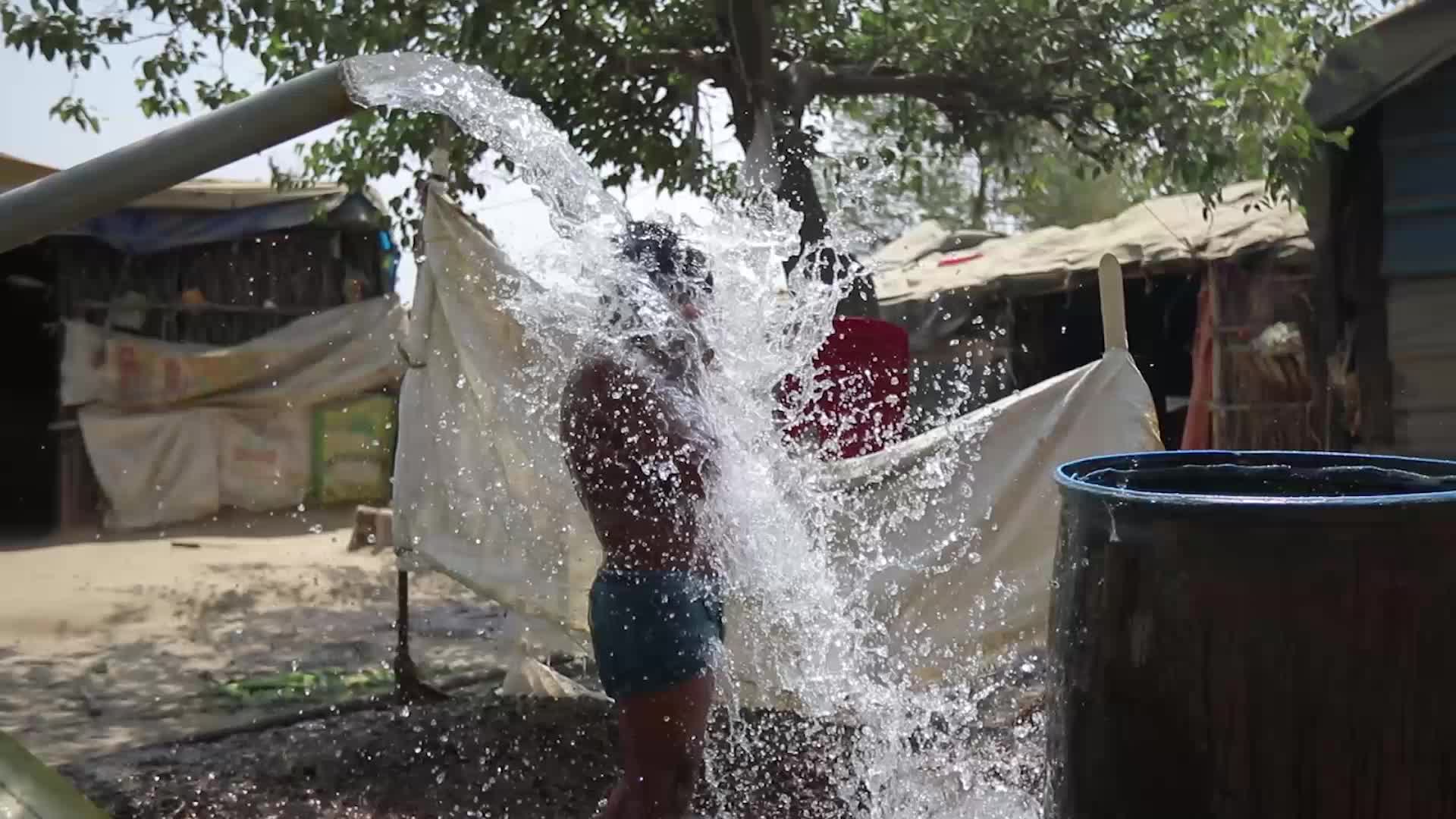 Heatwave spell in Delhi, India.