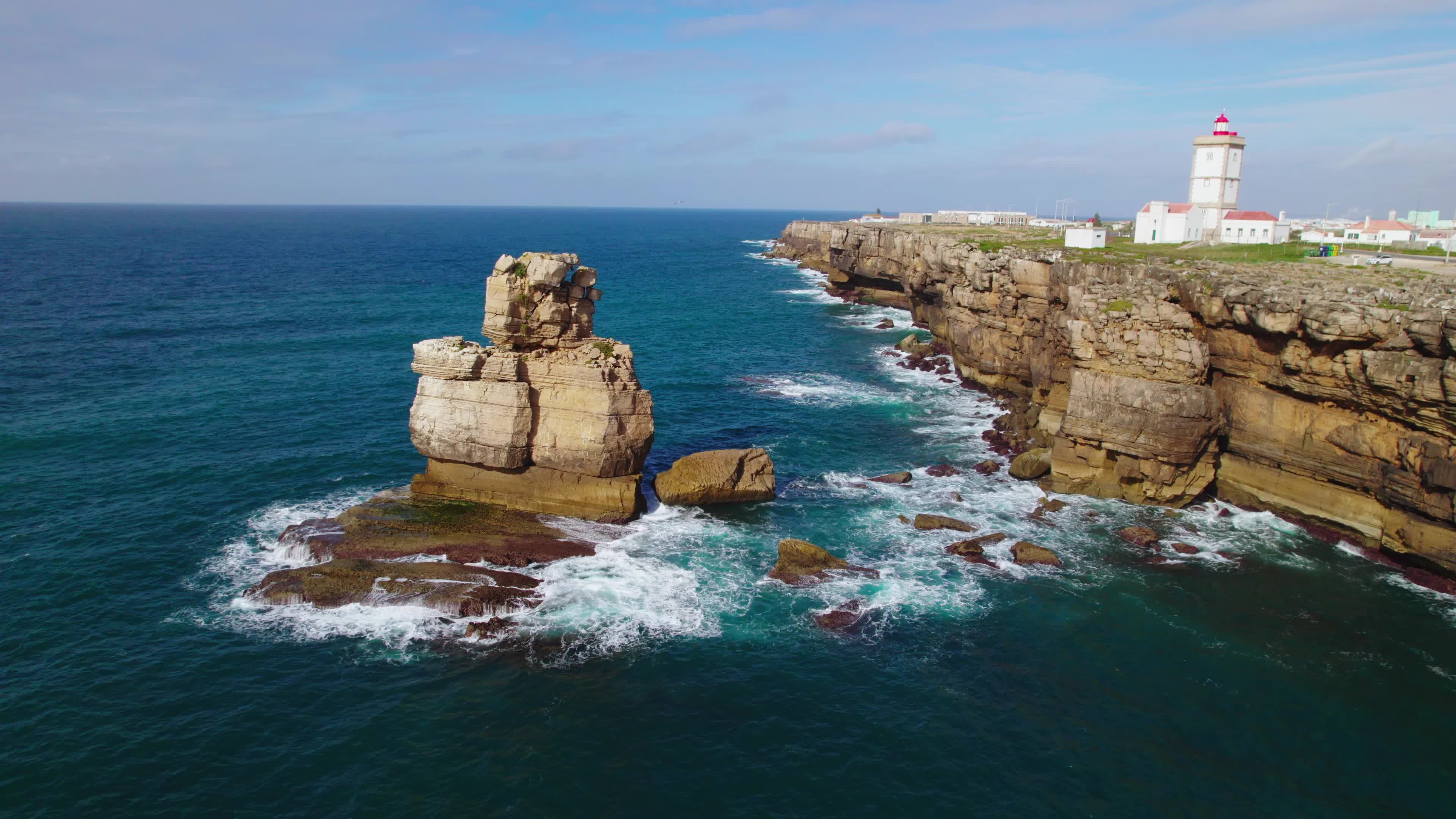 Drone View of Cabo Carvoeiro, Peniche, Portugal