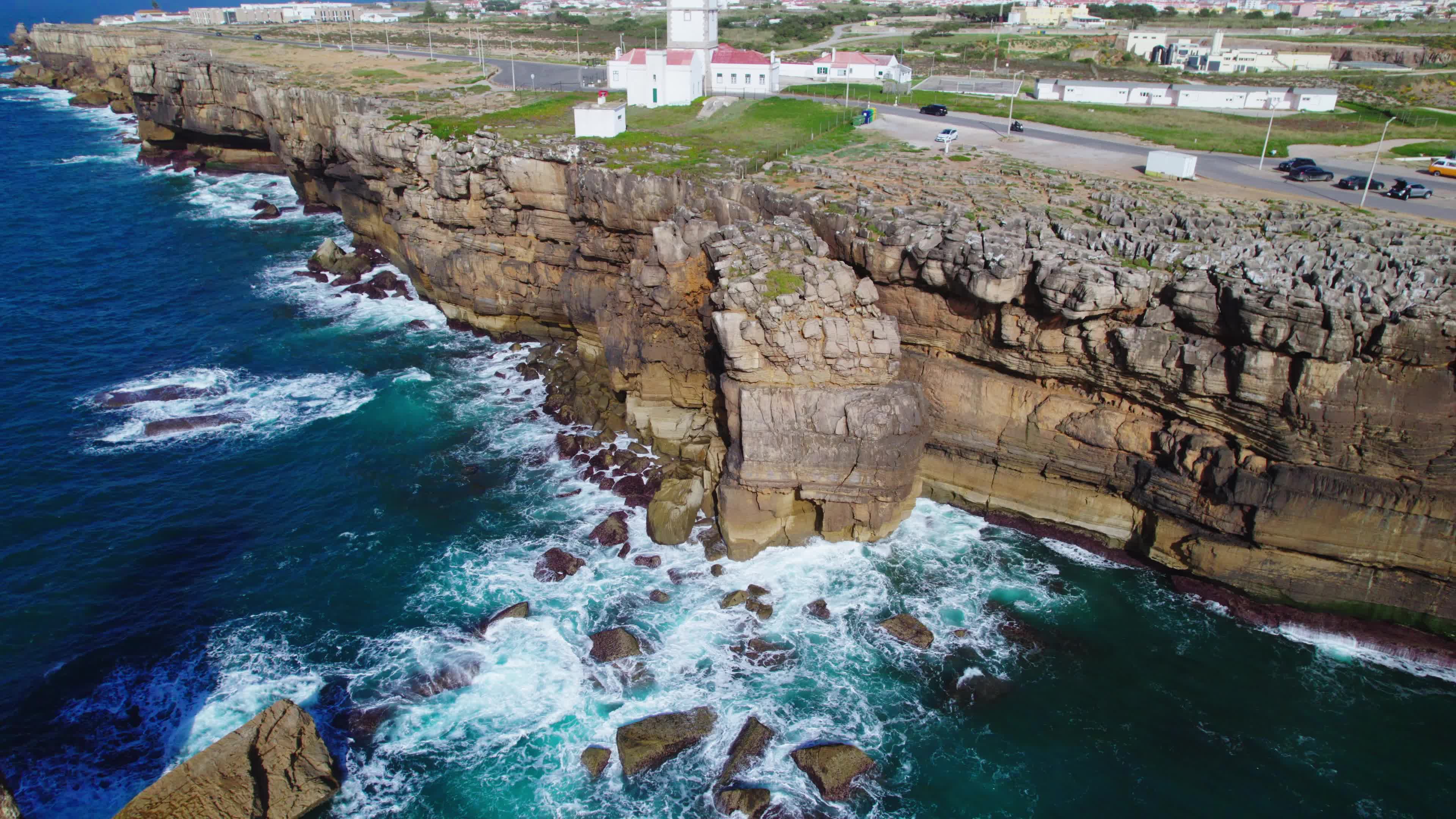 Drone View of Cabo Carvoeiro, Peniche, Portugal