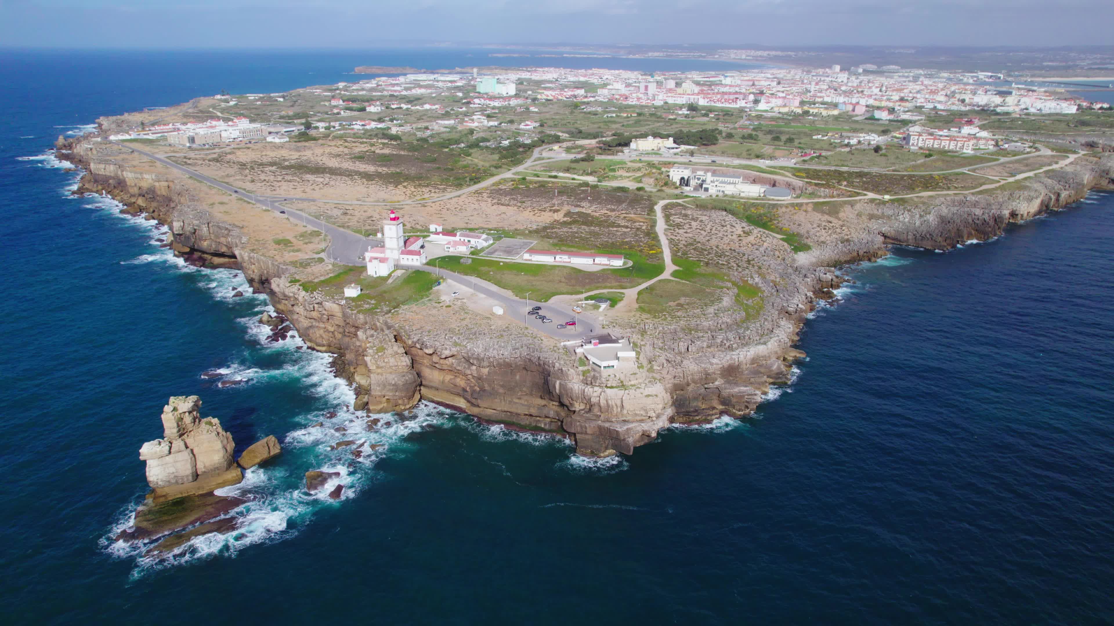 Drone View of Cabo Carvoeiro, Peniche, Portugal
