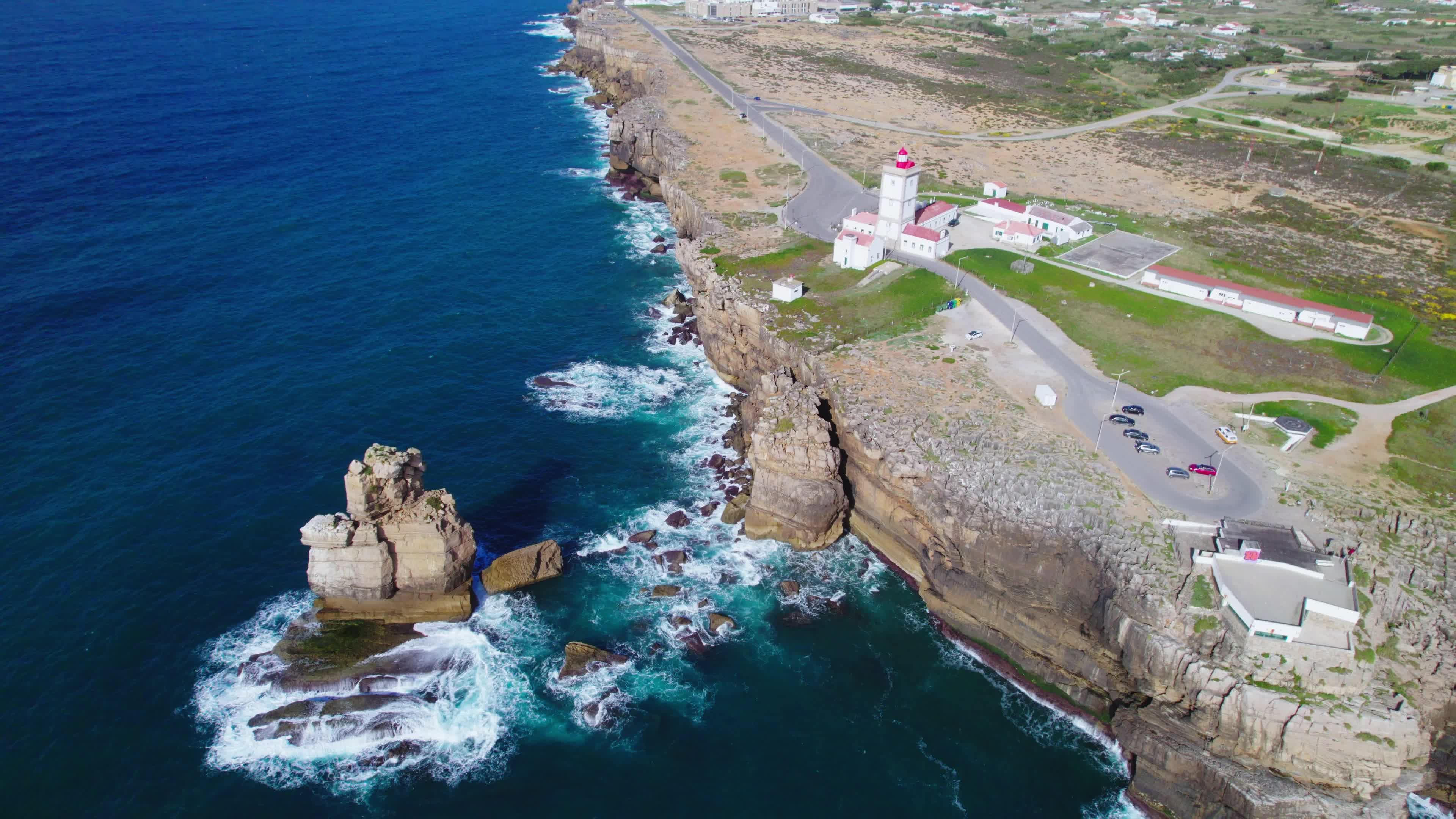 Drone View of Cabo Carvoeiro, Peniche, Portugal
