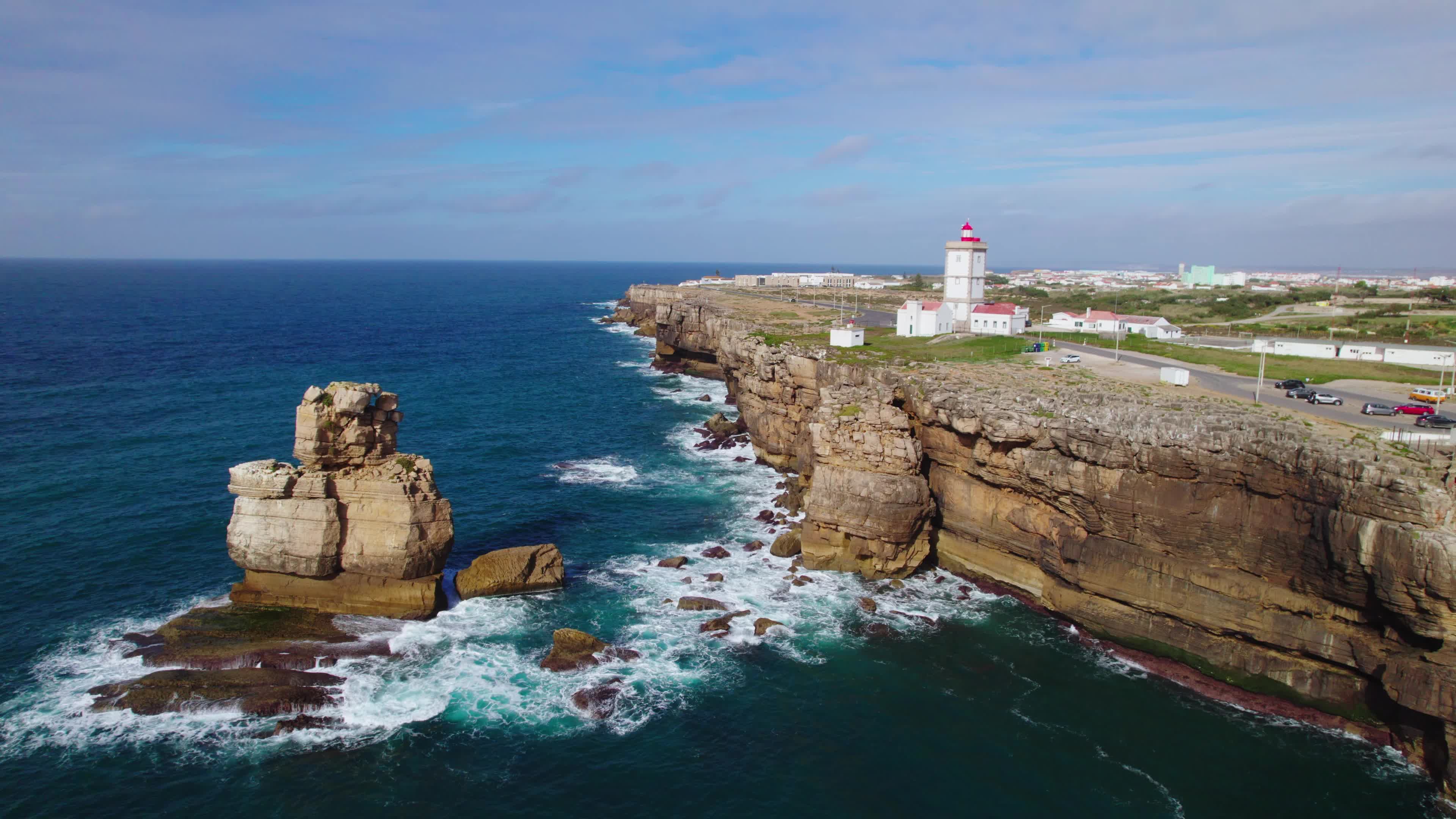 Drone View of Cabo Carvoeiro, Peniche, Portugal