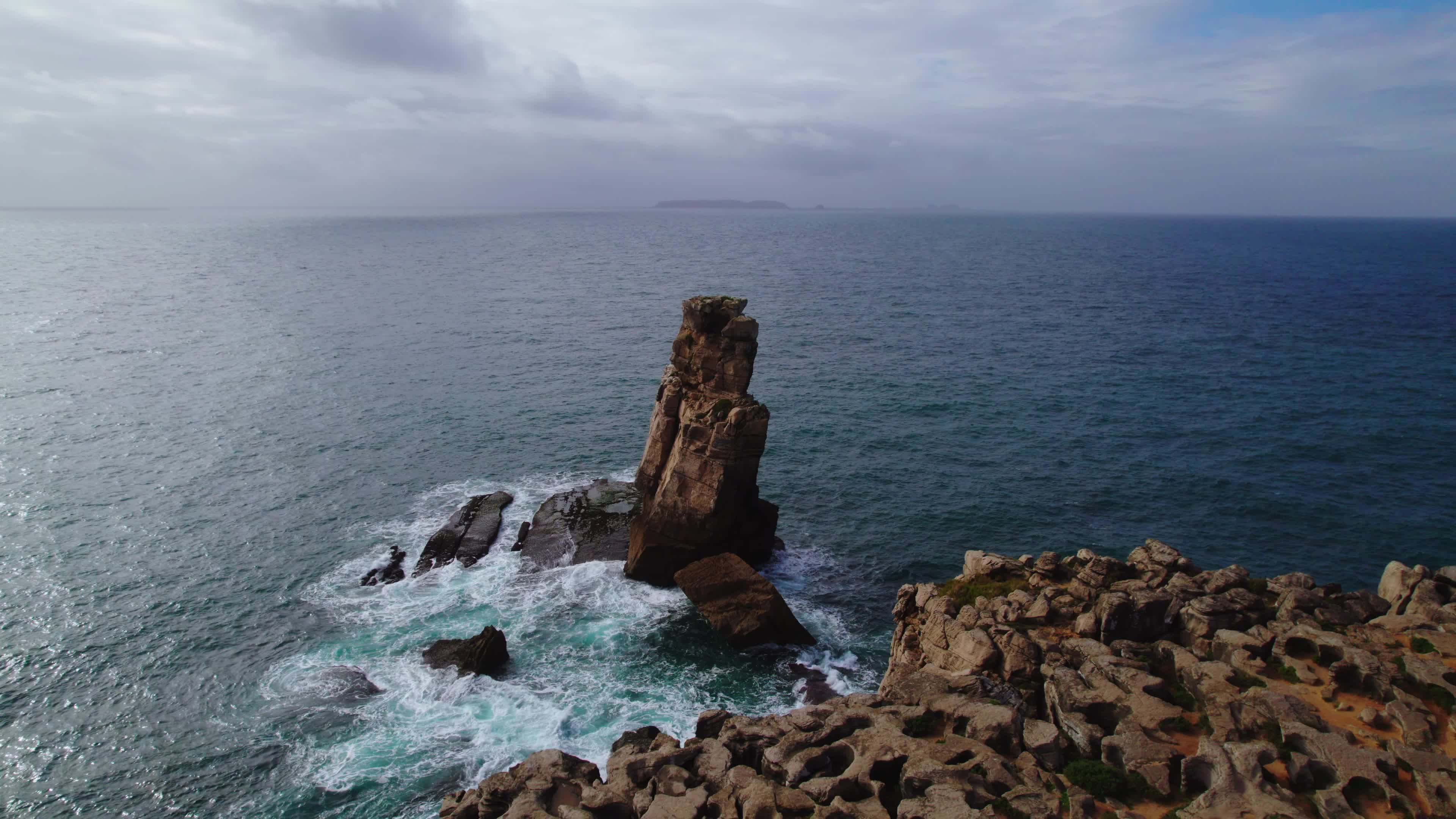Drone View of Cabo Carvoeiro, Peniche, Portugal