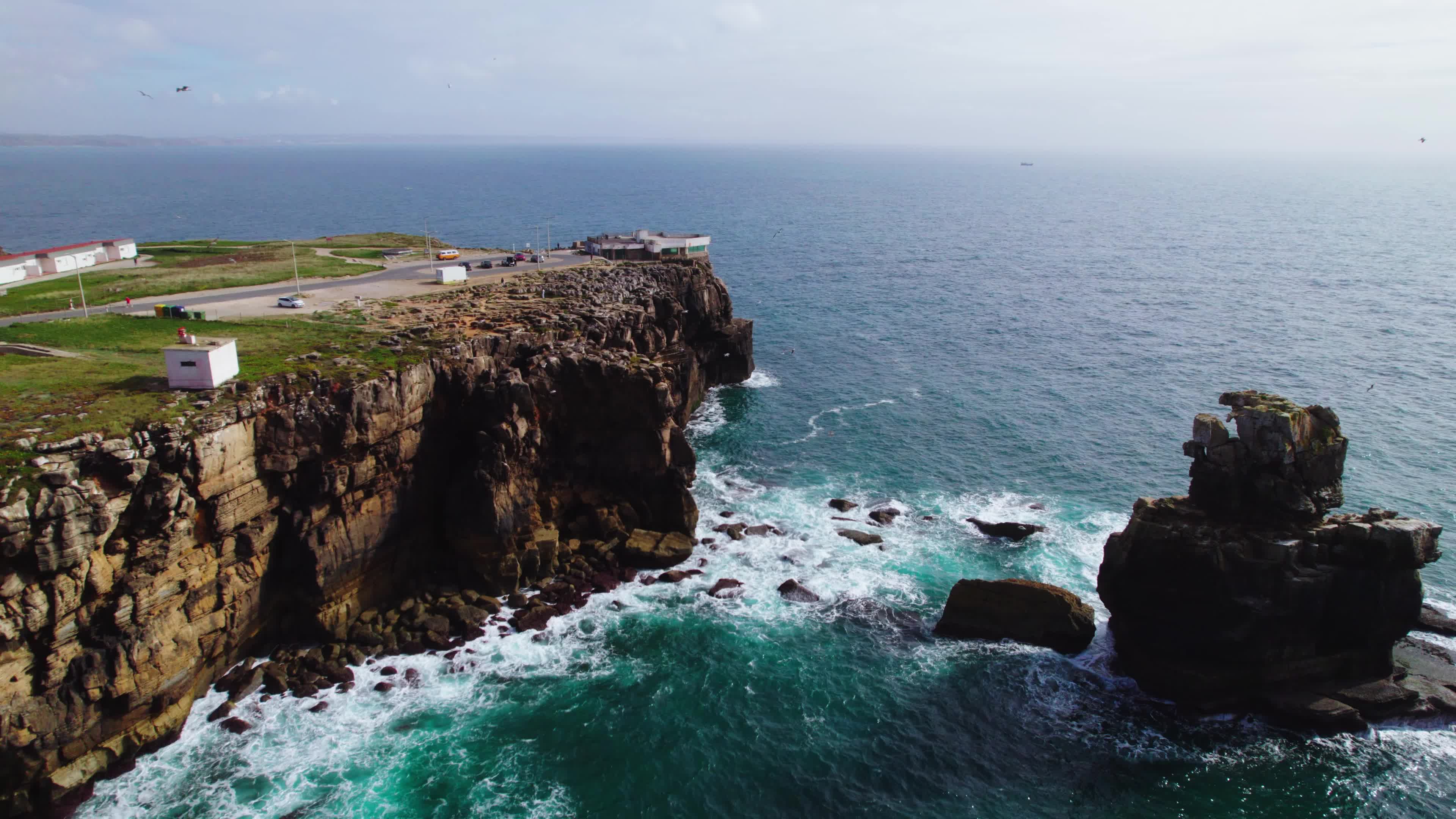 Drone View of Cabo Carvoeiro, Peniche, Portugal