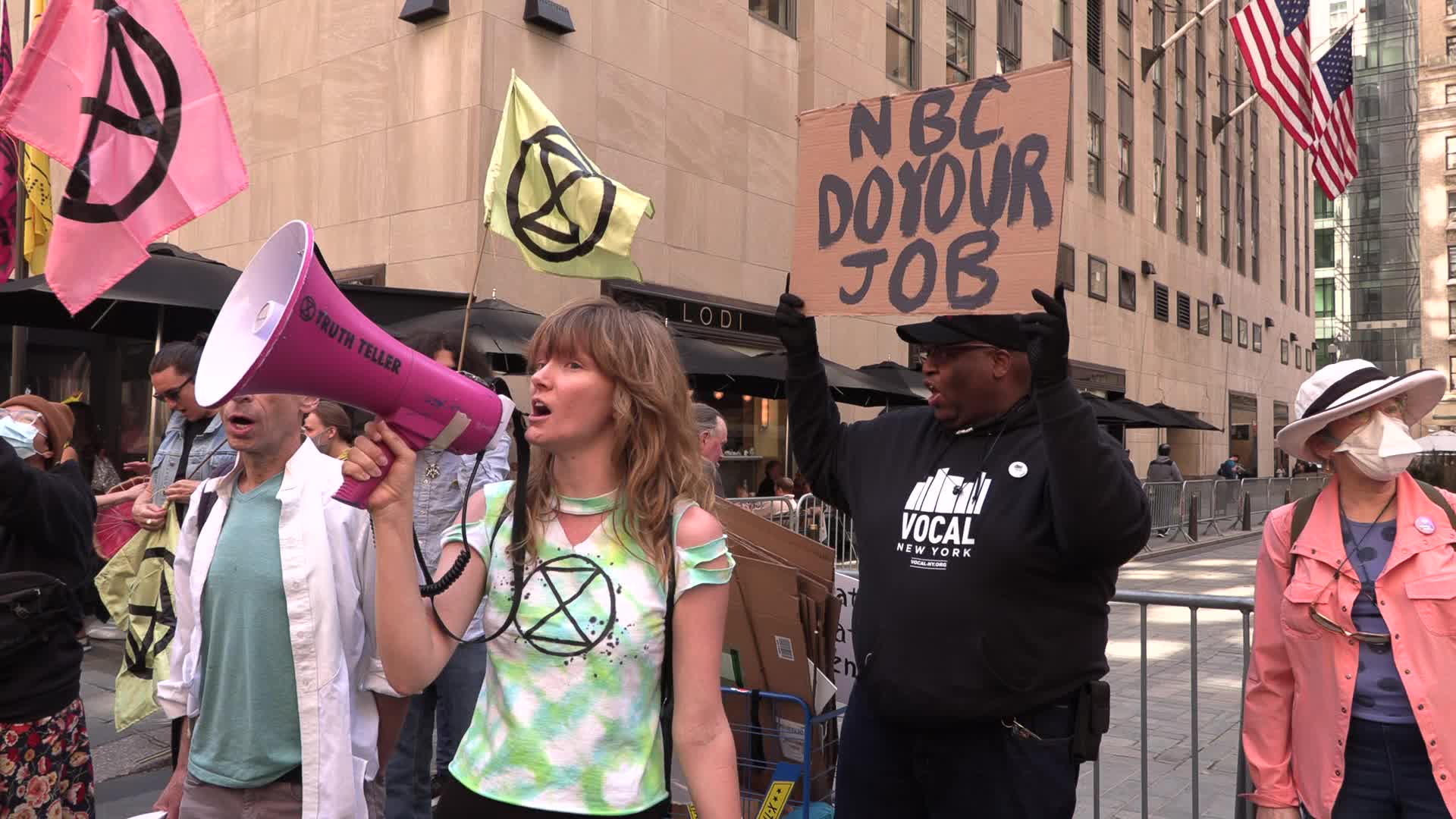 NYC: Climate activists call on ABC News and NBC News to report on climate change