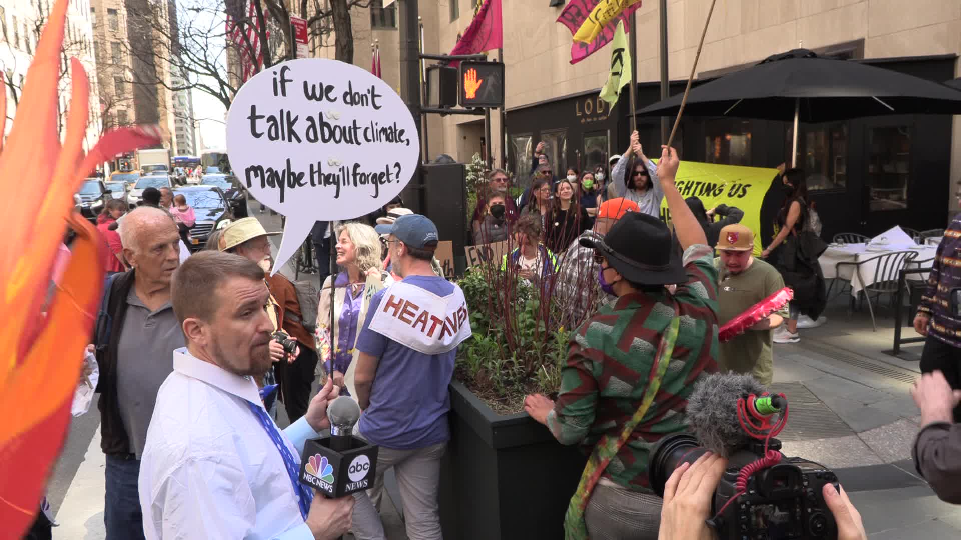 NYC: Climate activists call on ABC News and NBC News to report on climate change
