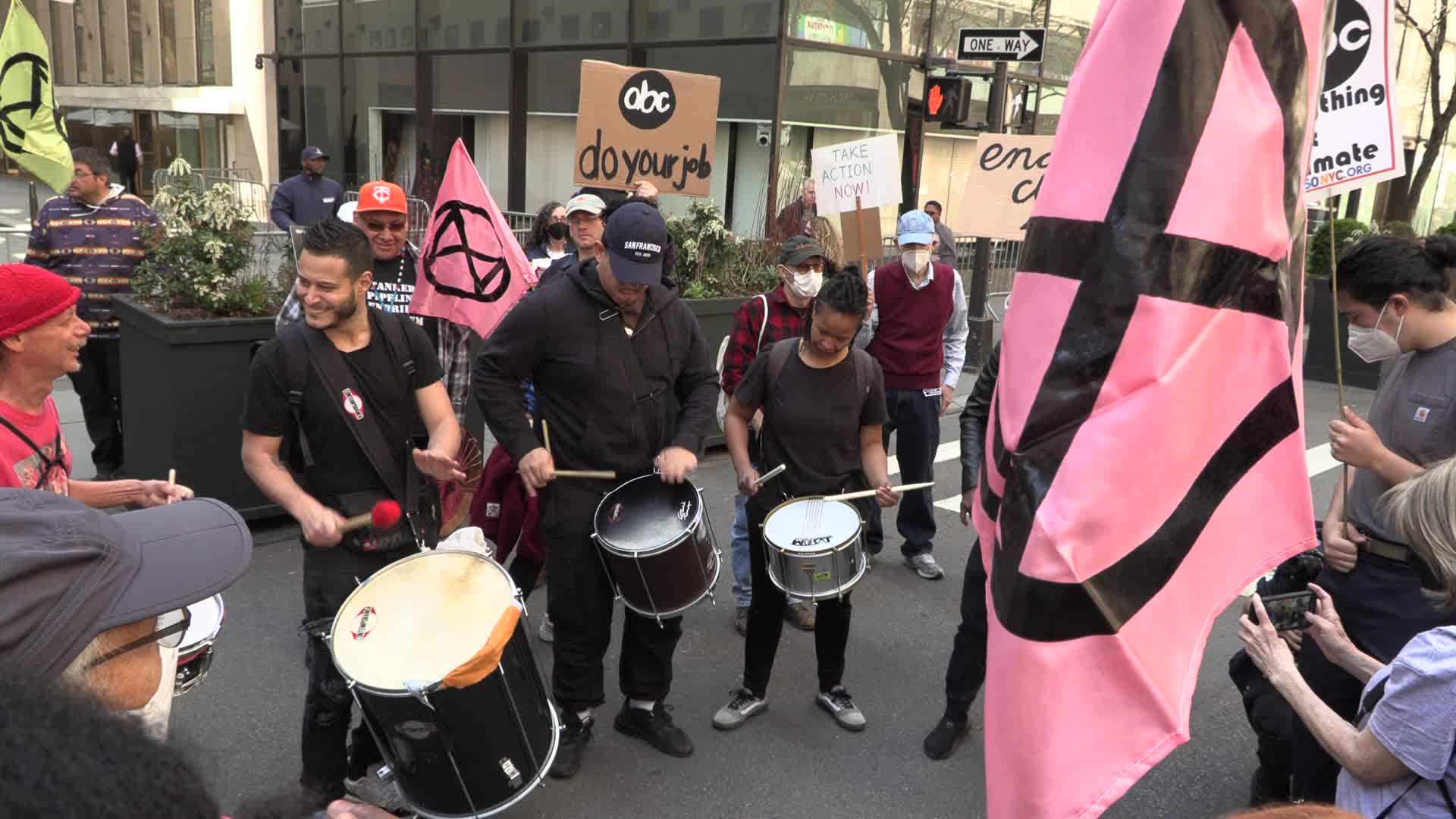 NYC: Climate activists call on ABC News and NBC News to report on climate change
