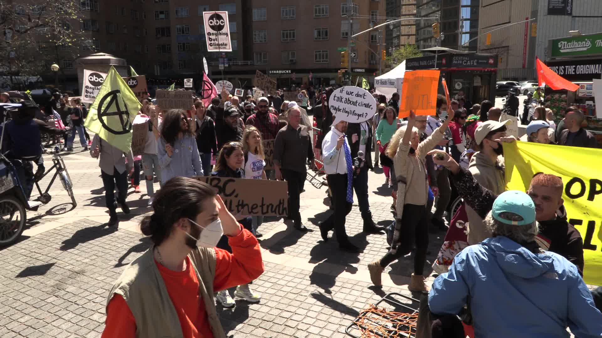 NYC: Climate activists call on ABC News and NBC News to report on climate change
