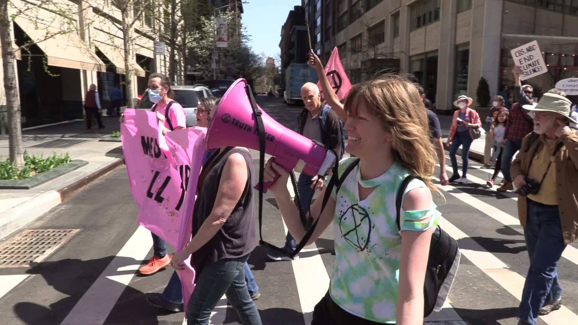 NYC: Climate activists call on ABC News and NBC News to report on climate change