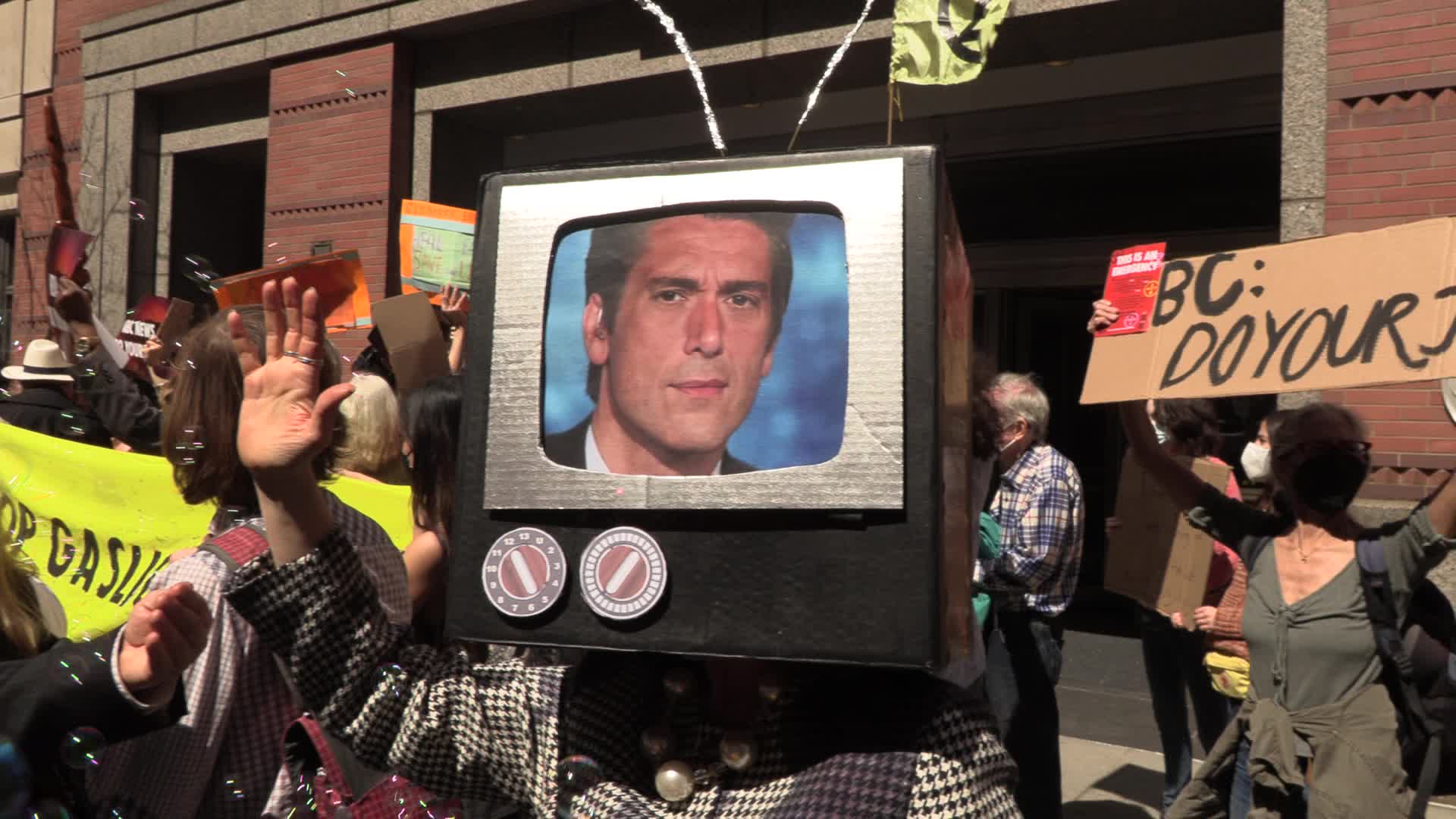 NYC: Climate activists call on ABC News and NBC News to report on climate change