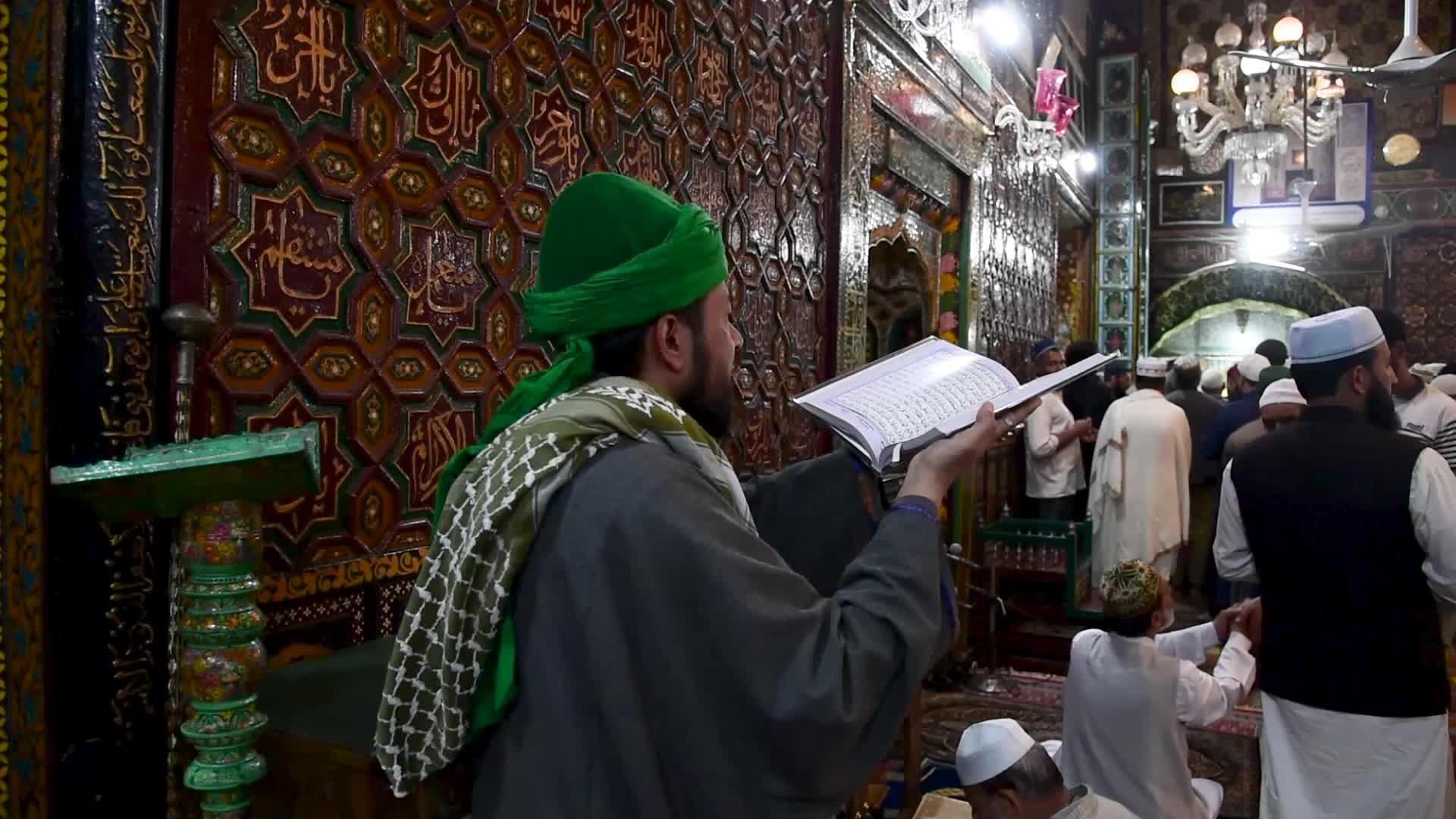 Muslims pray on Friday of Ramadan In Srinagar, Kashmir.